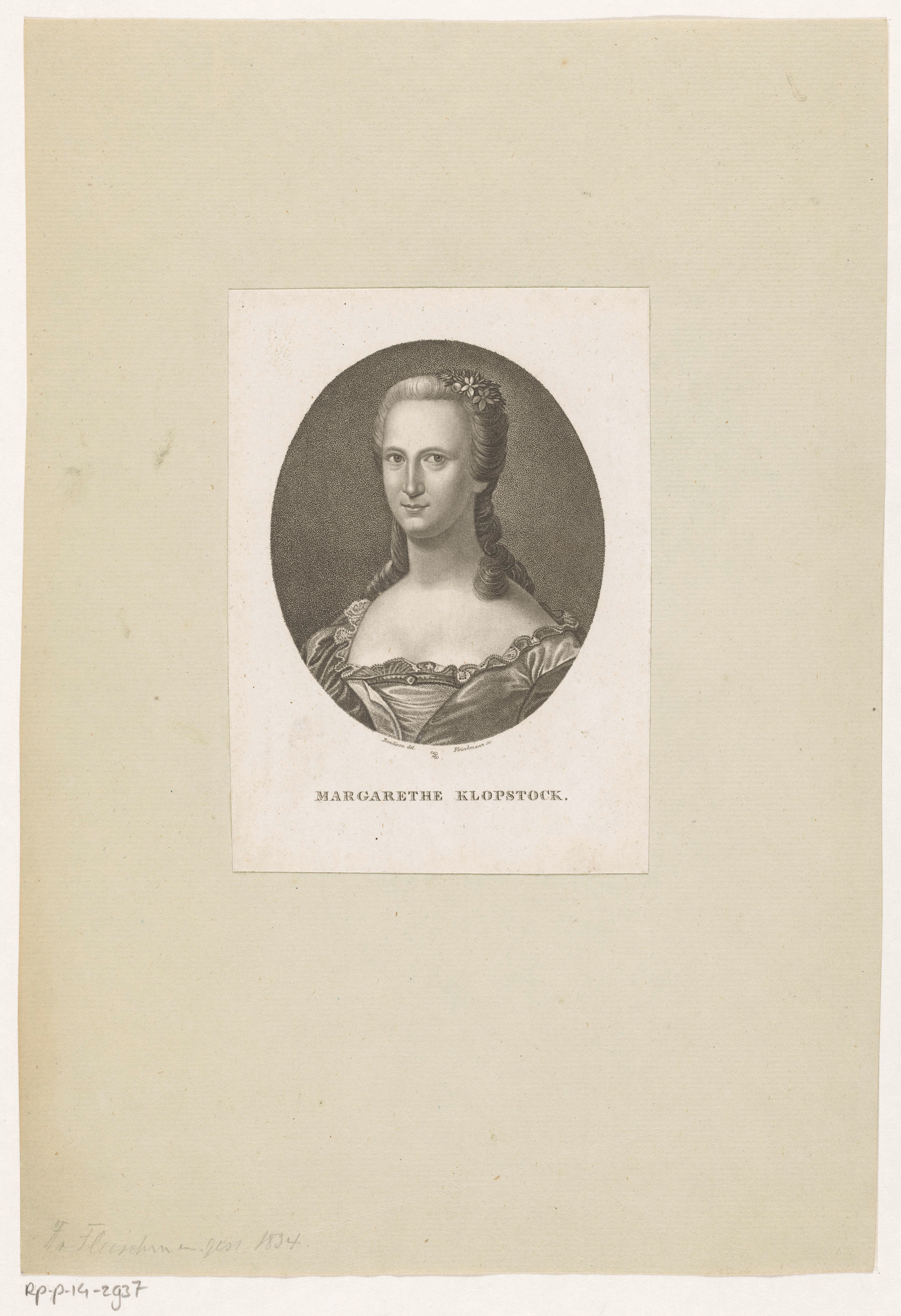 Portret van Margareta Klopstock