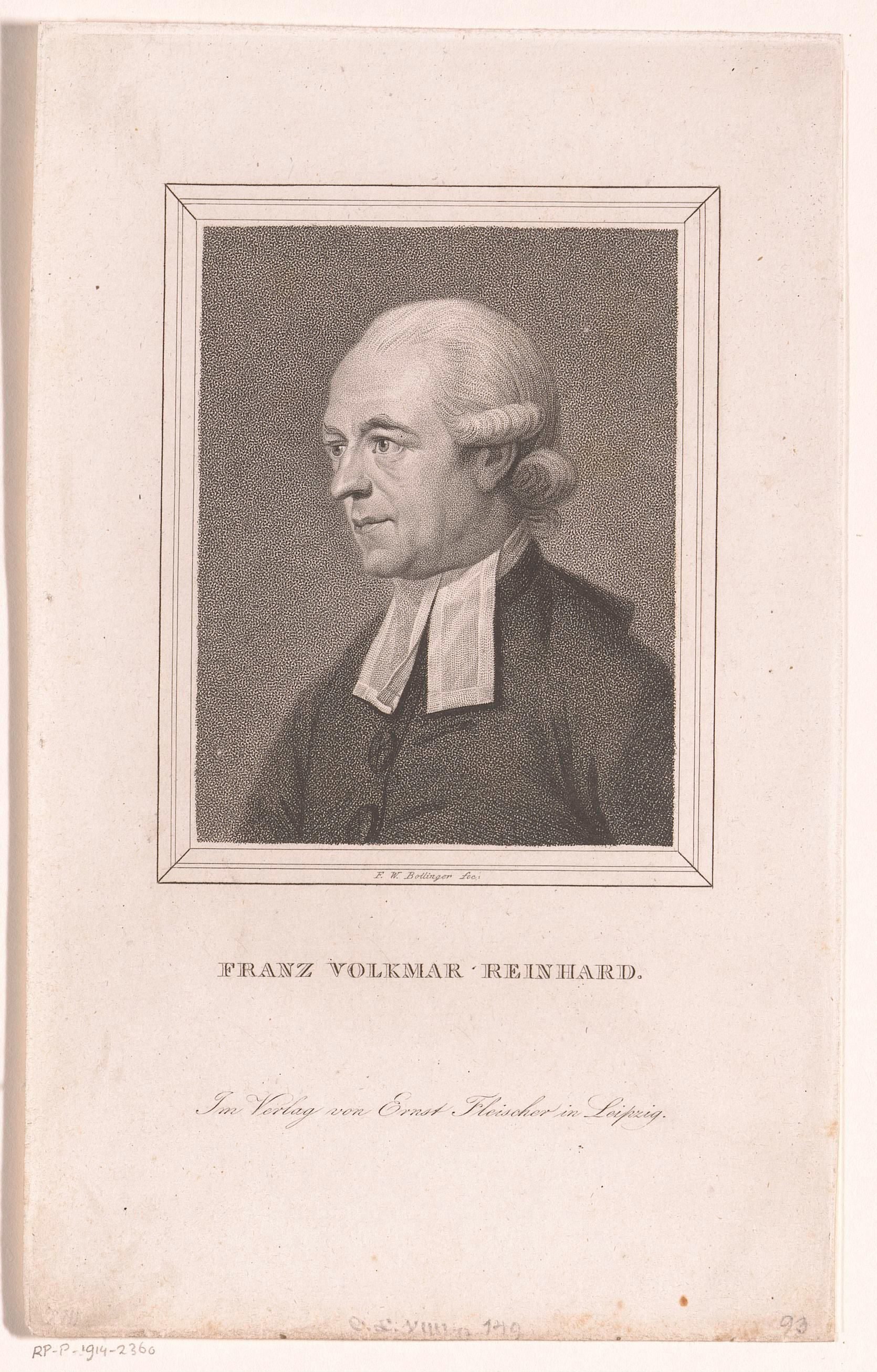 Portret van Franz Volkmar Reinhard