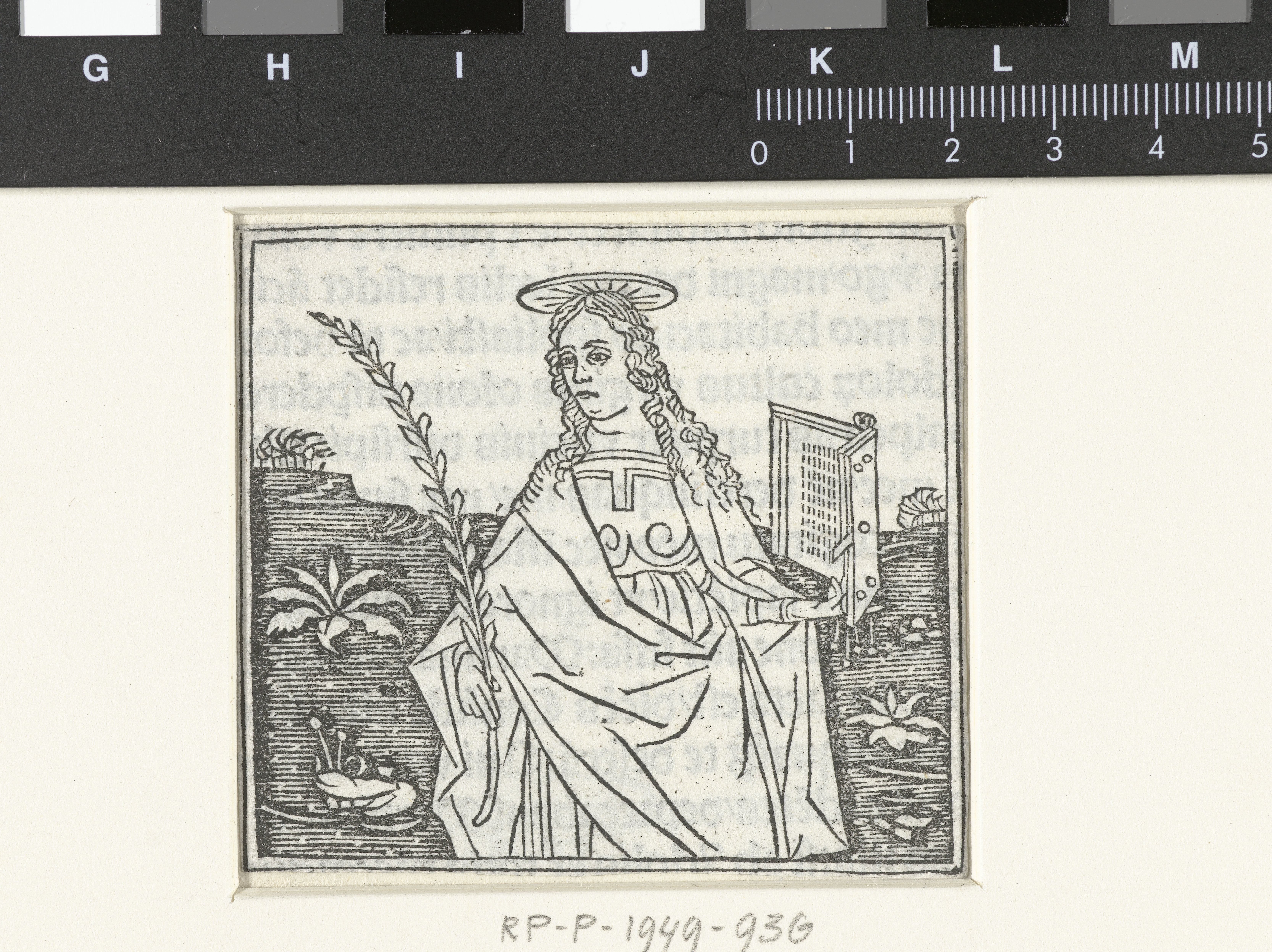 Vrouwelijke heilige met gebedenboek en palmtak