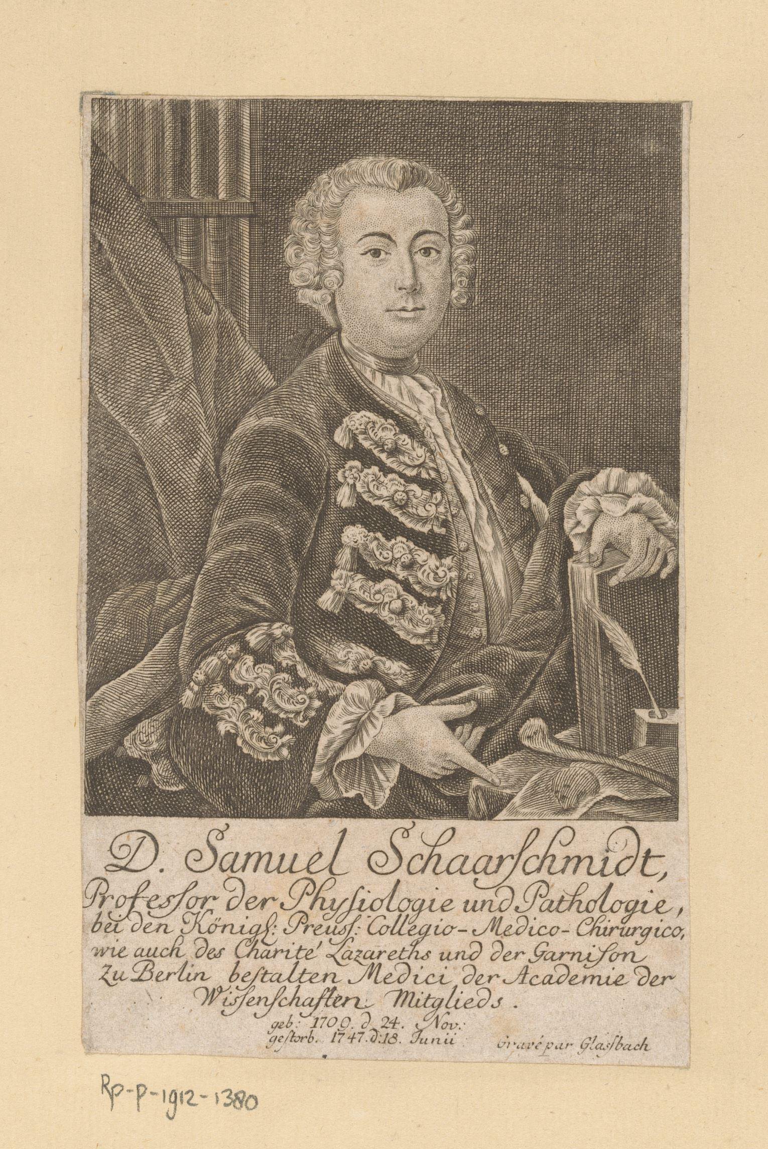 Portret van Samuel Schaarschmidt