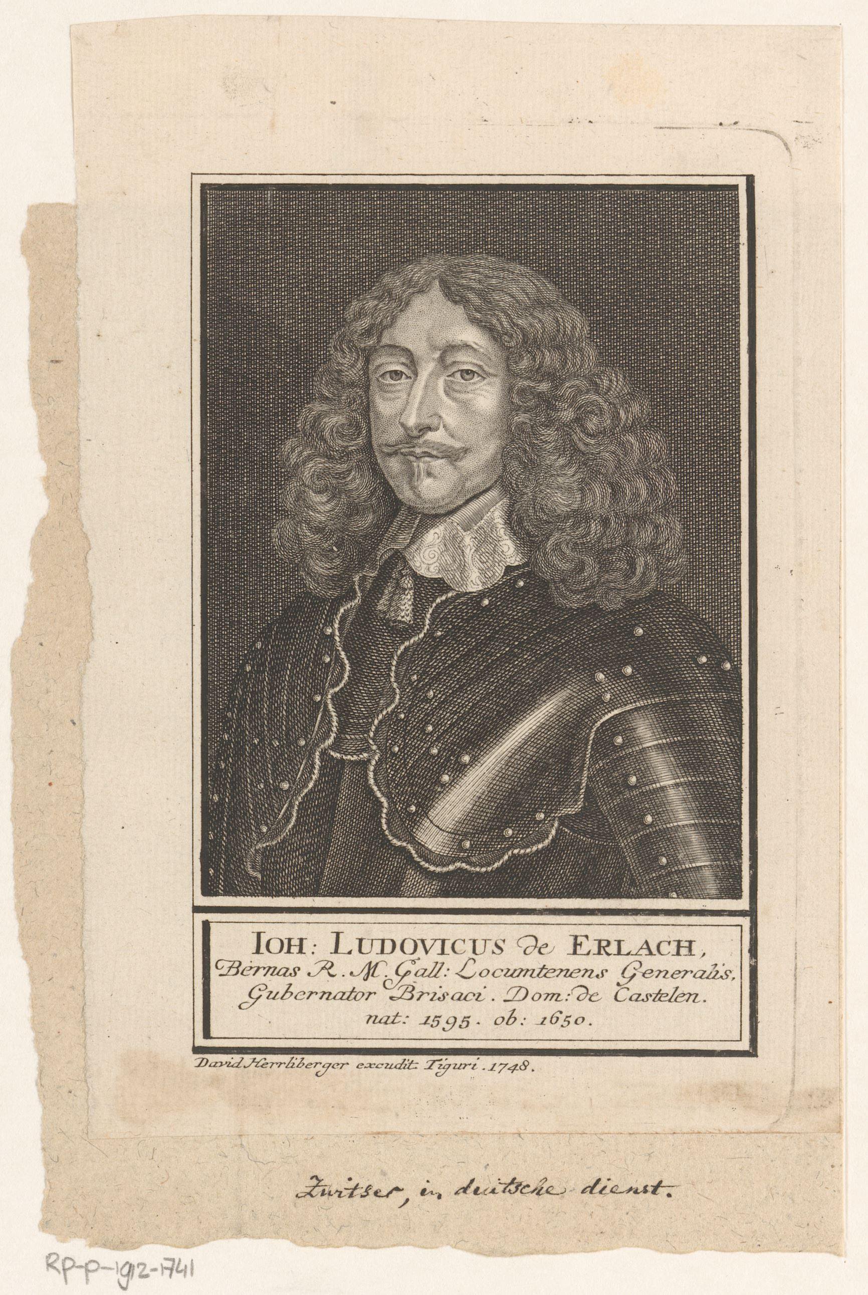 Portret van Johann Ludwig von Erlach