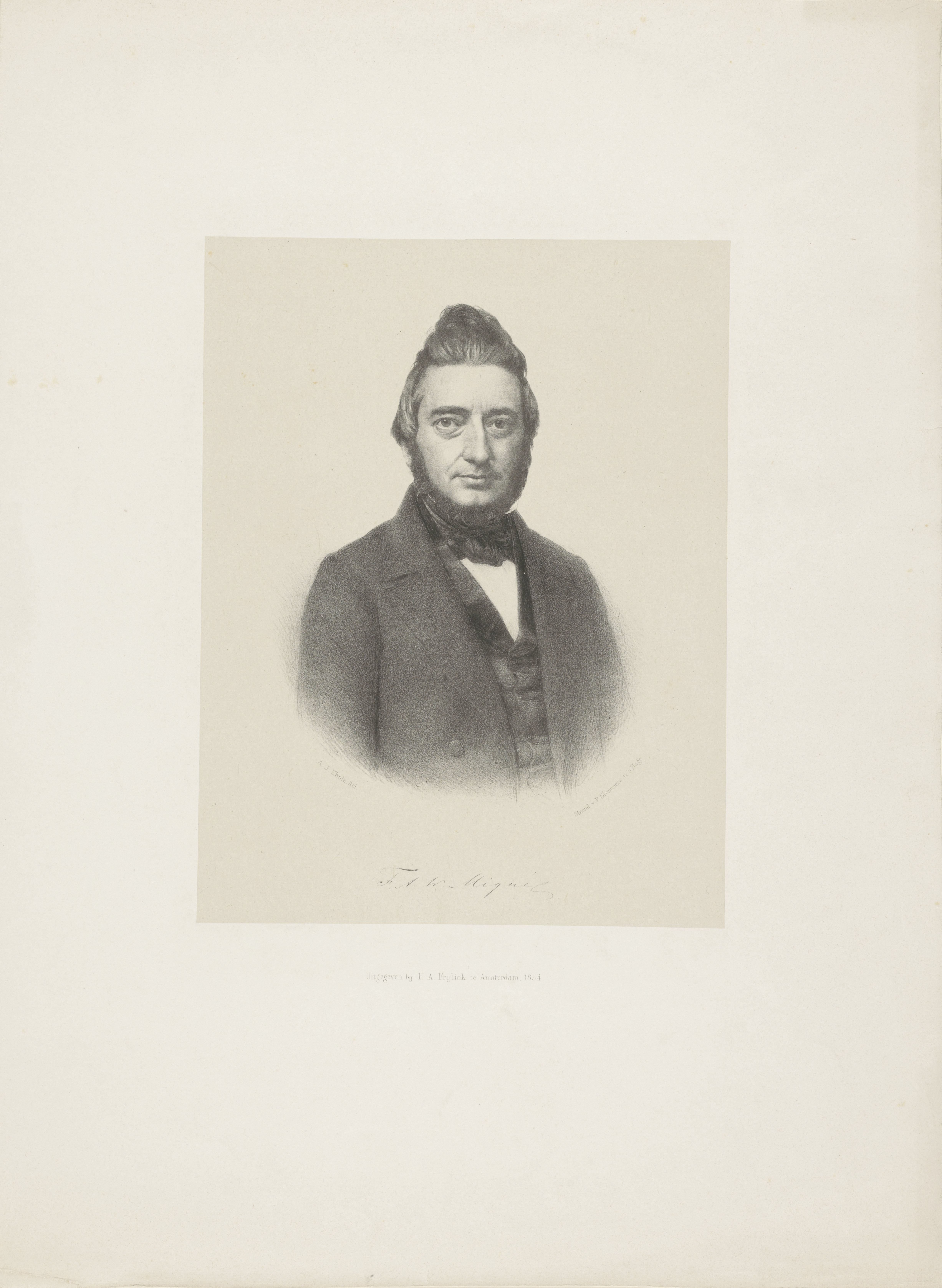 Portret van een onbekende man, mogelijk F.A.W. Miguel