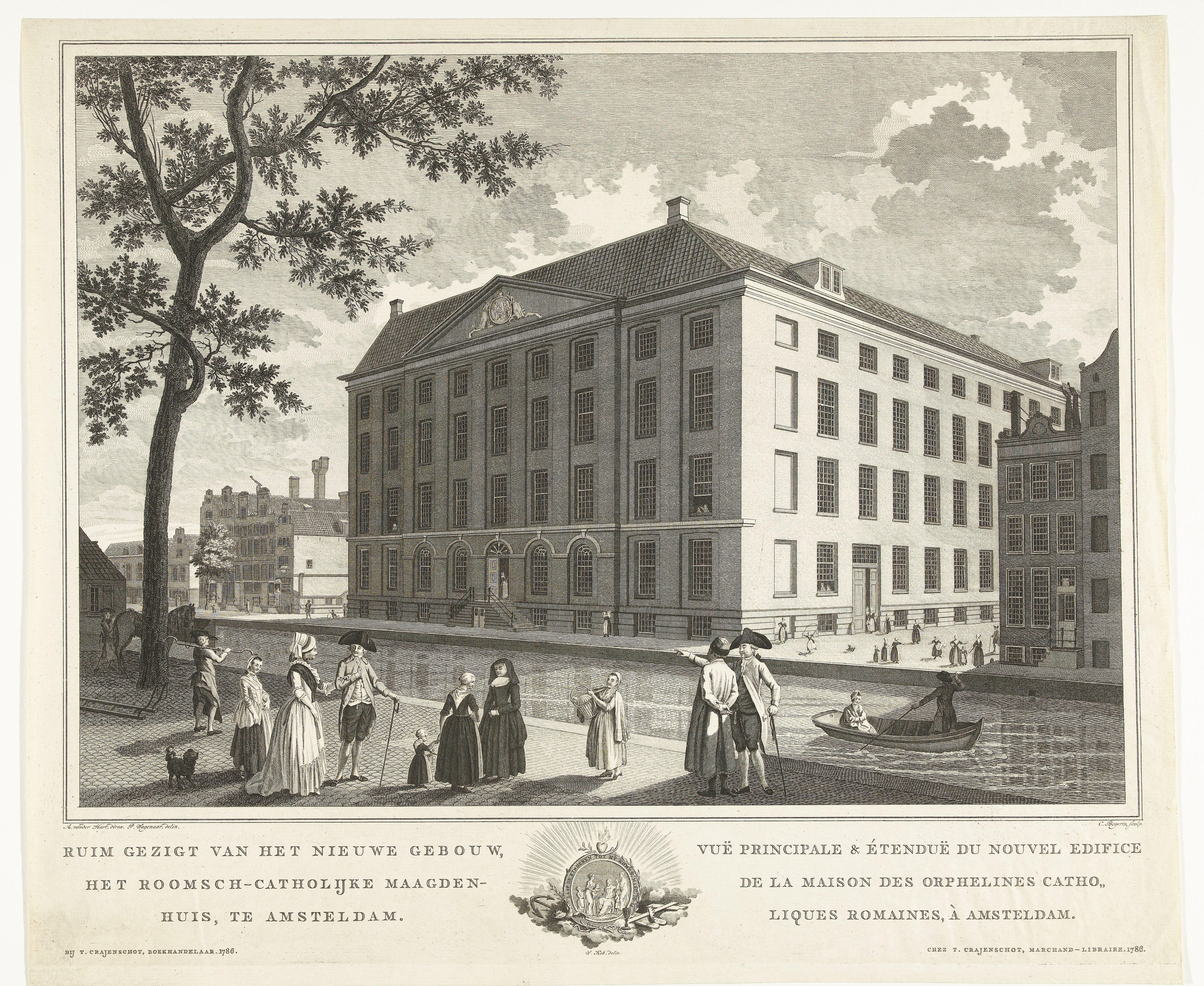 Gezicht op het Maagdenhuis te Amsterdam