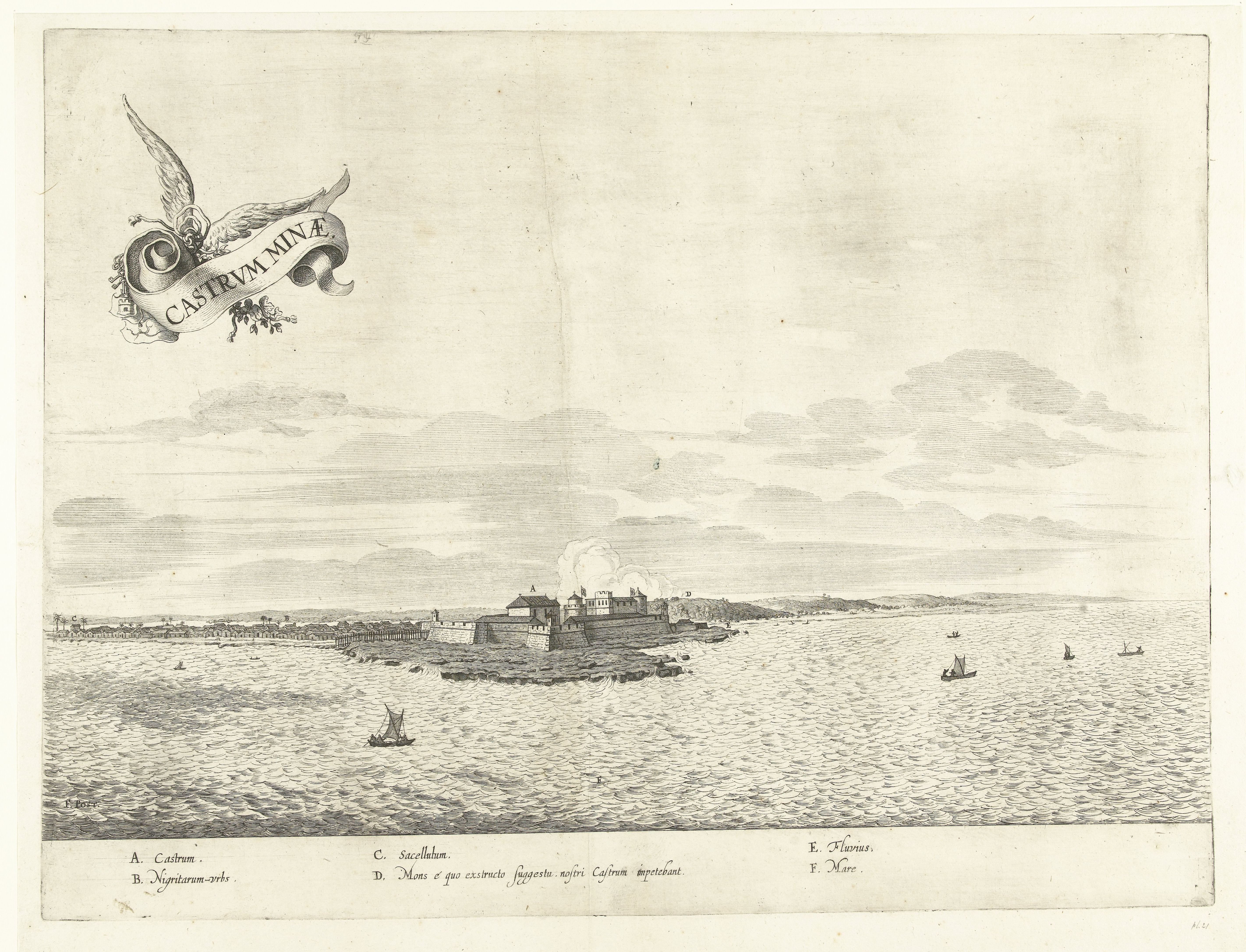 Gezicht op het Fort Elmina, ca. 1636-1644