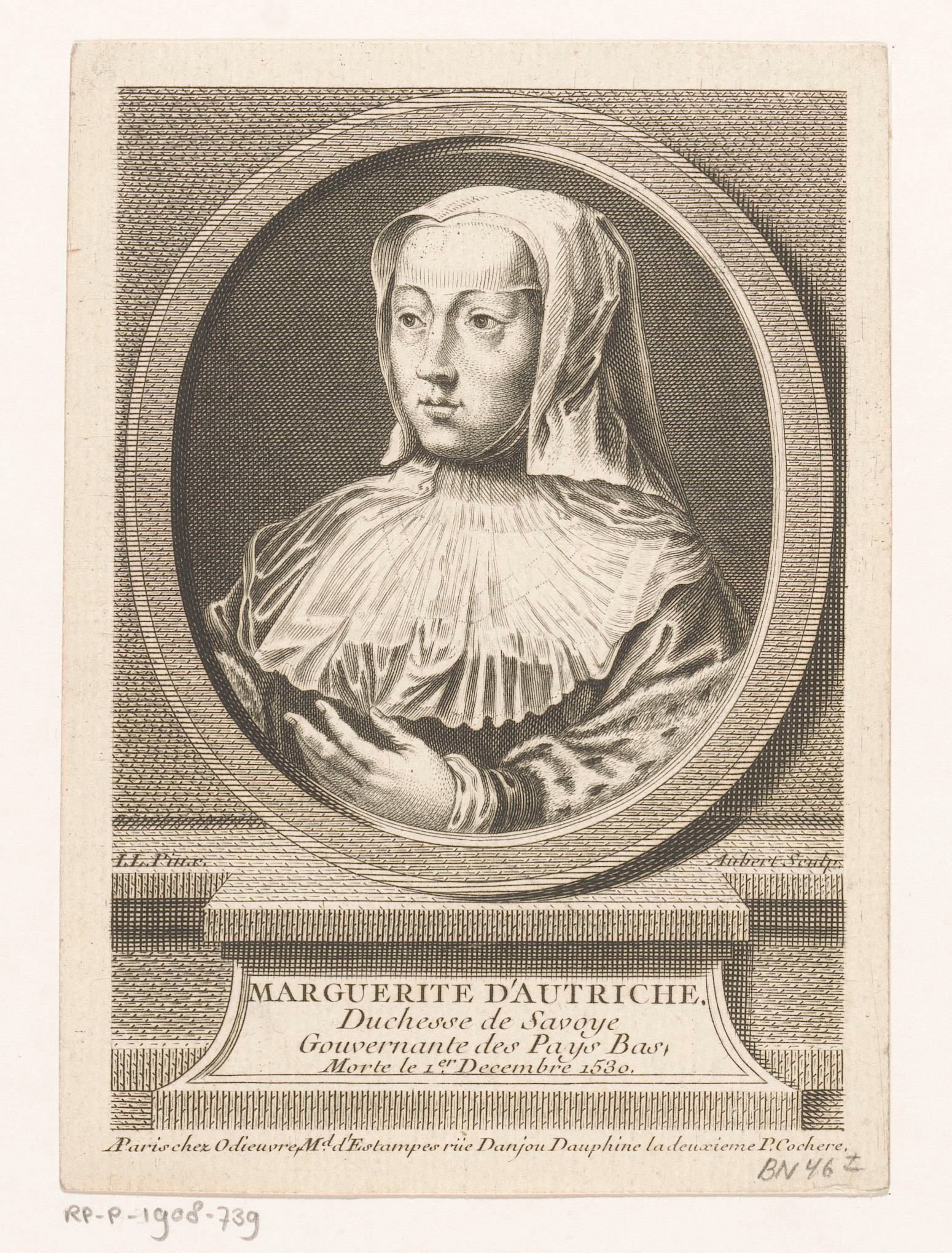 Portret van Margaretha van Oostenrijk