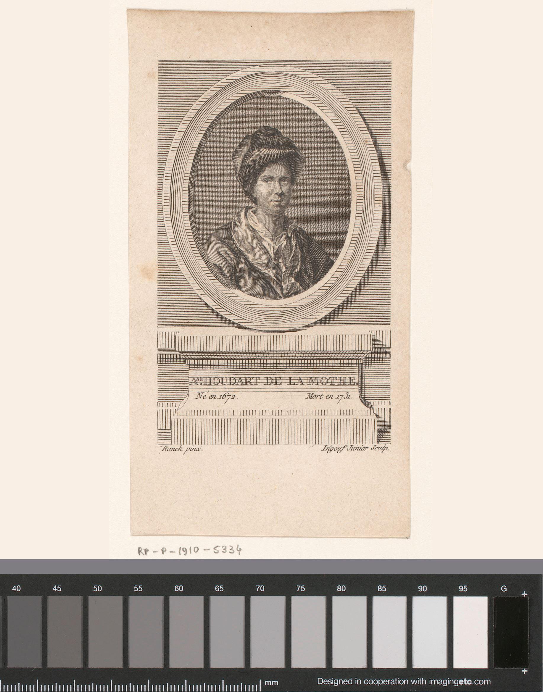 Portret van Antoine Houdar de La Motte