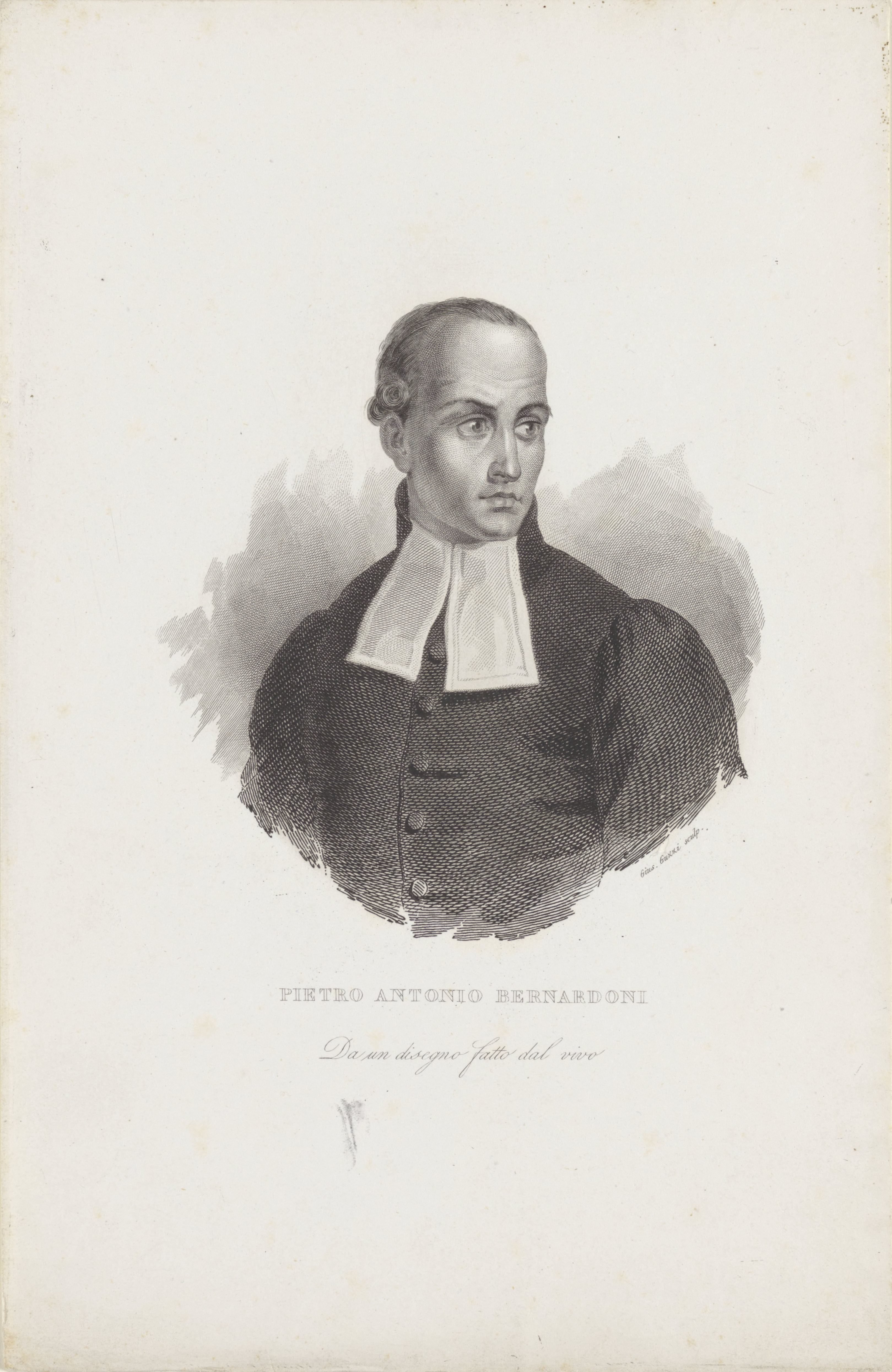 Portret van dichter Pietro Antonio Bernardoni