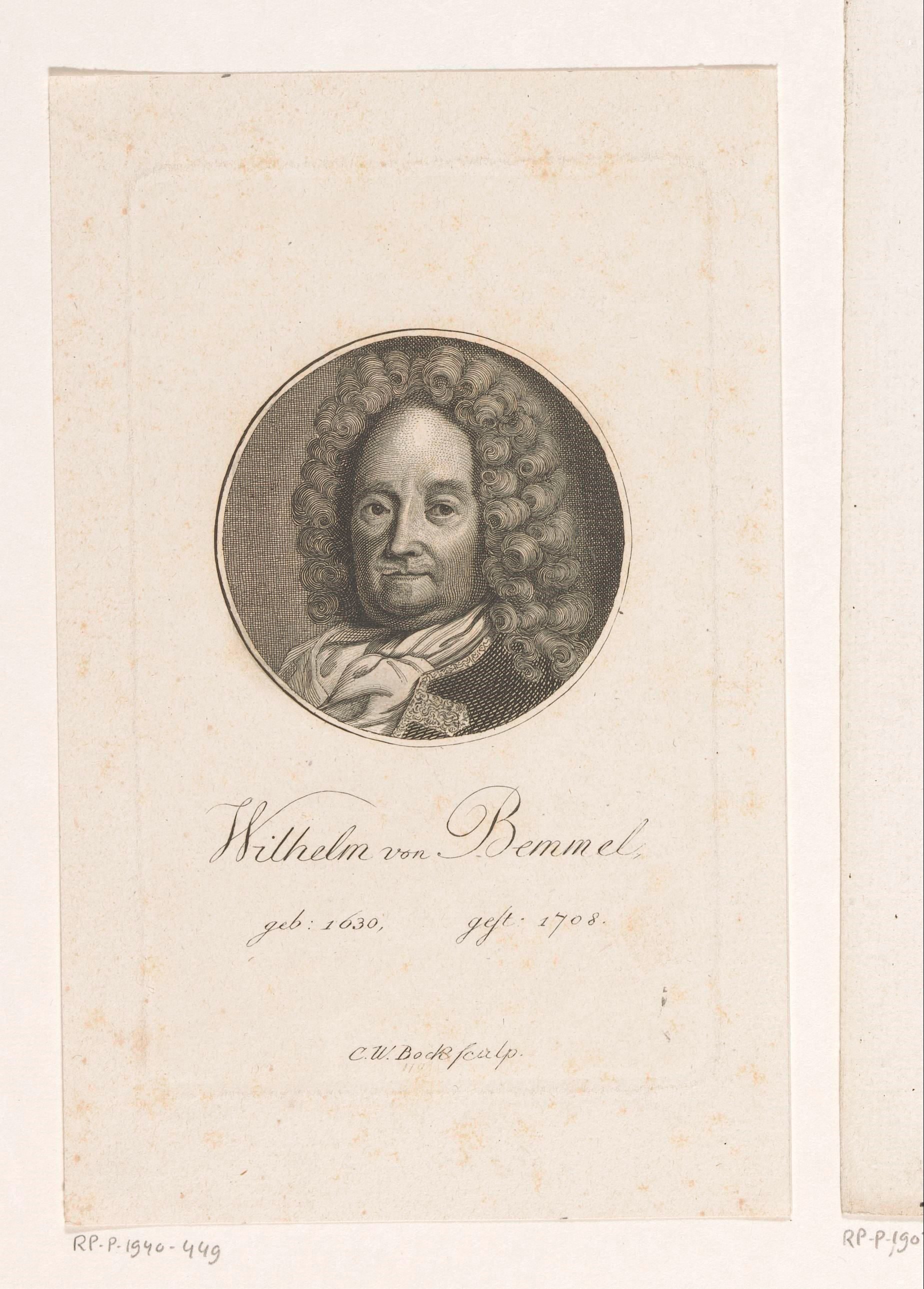 Portret van Willem von Bemmel