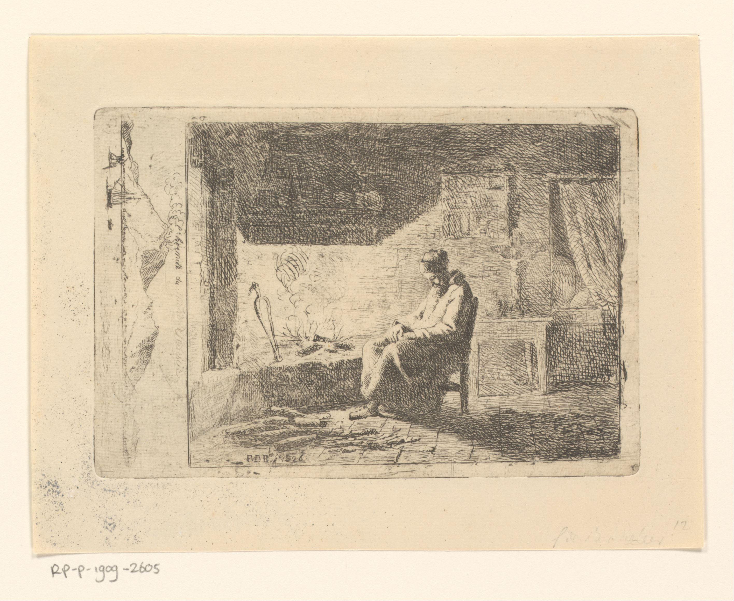 Heremiet van de berg Vesuvius