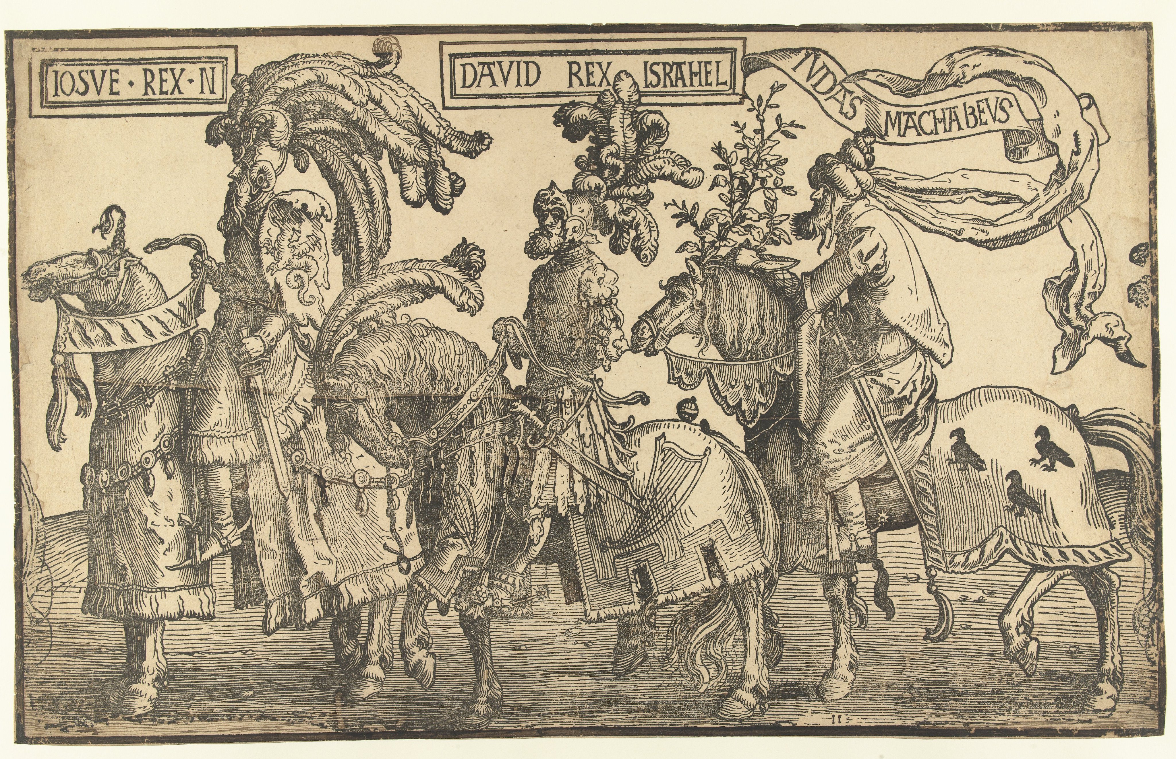 De helden Jozua, David en Judas de Makkabeeër