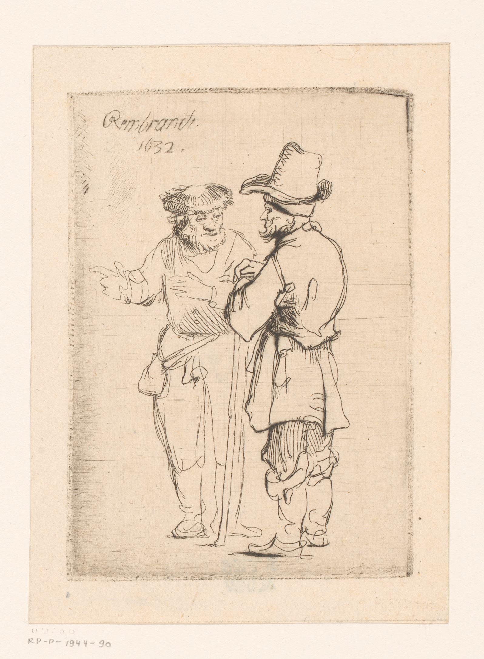 Compositie met twee staande figuren