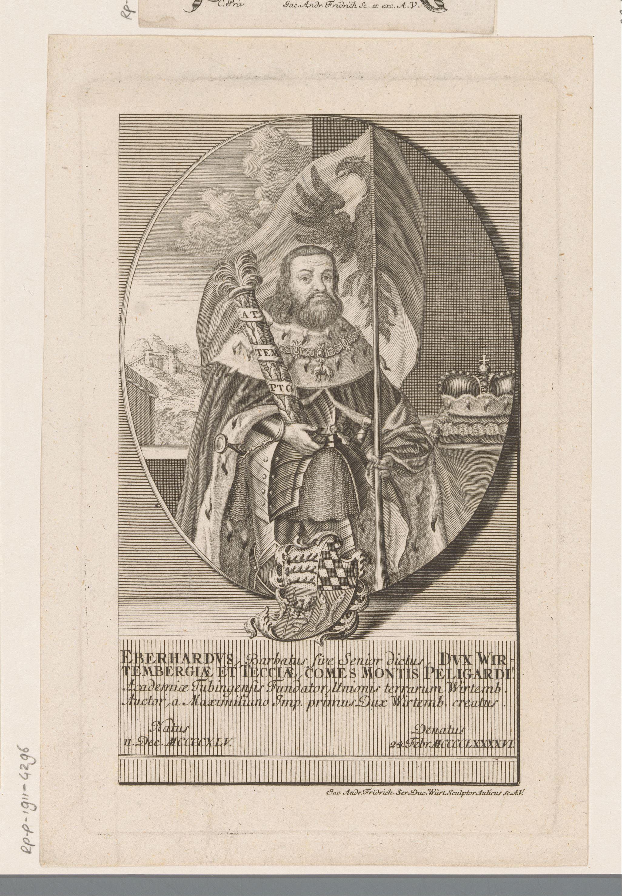 Portret van Eberhard von Württemberg