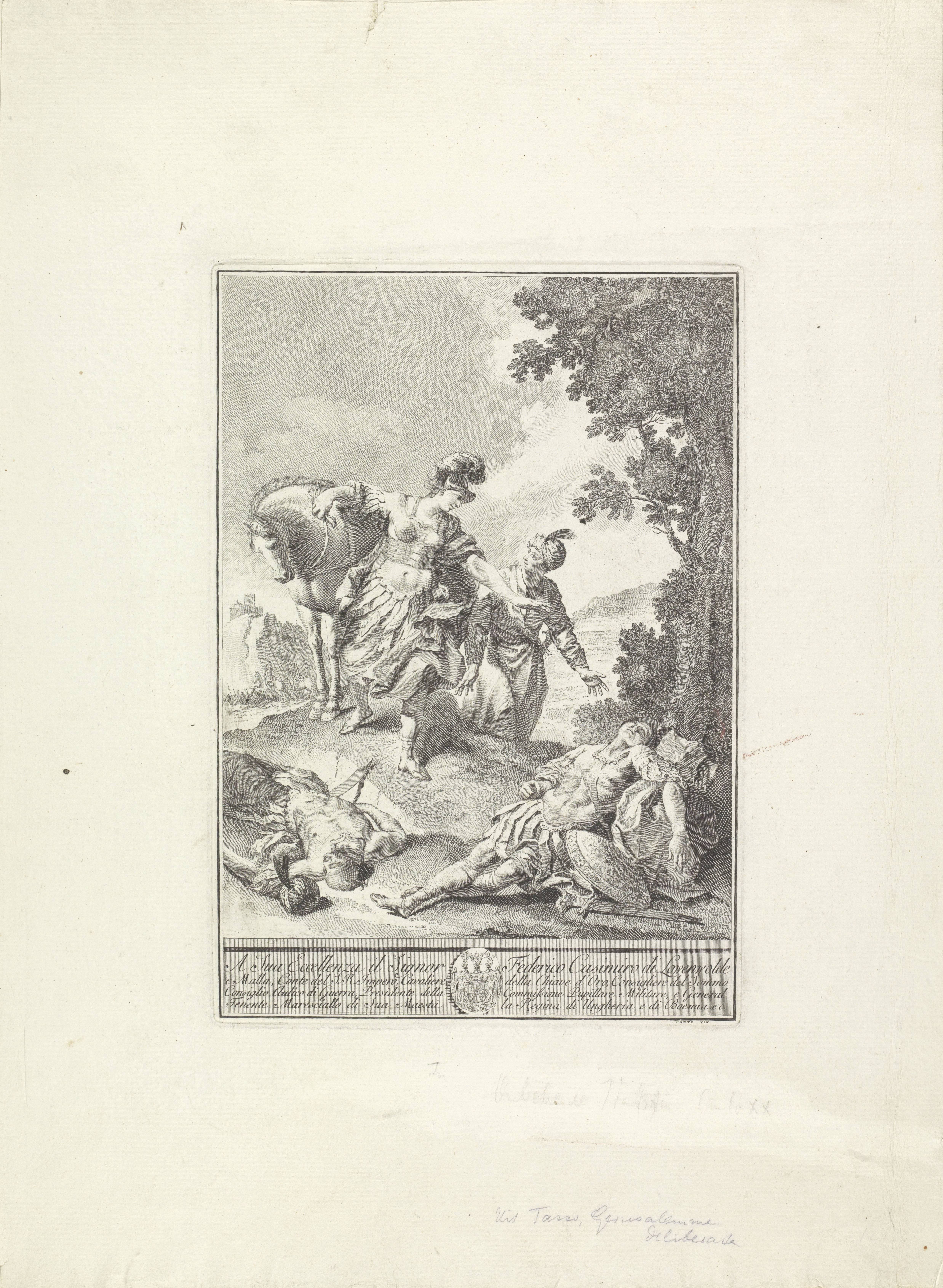 Scène uit Tasso's 'La Gerusalemme liberata'