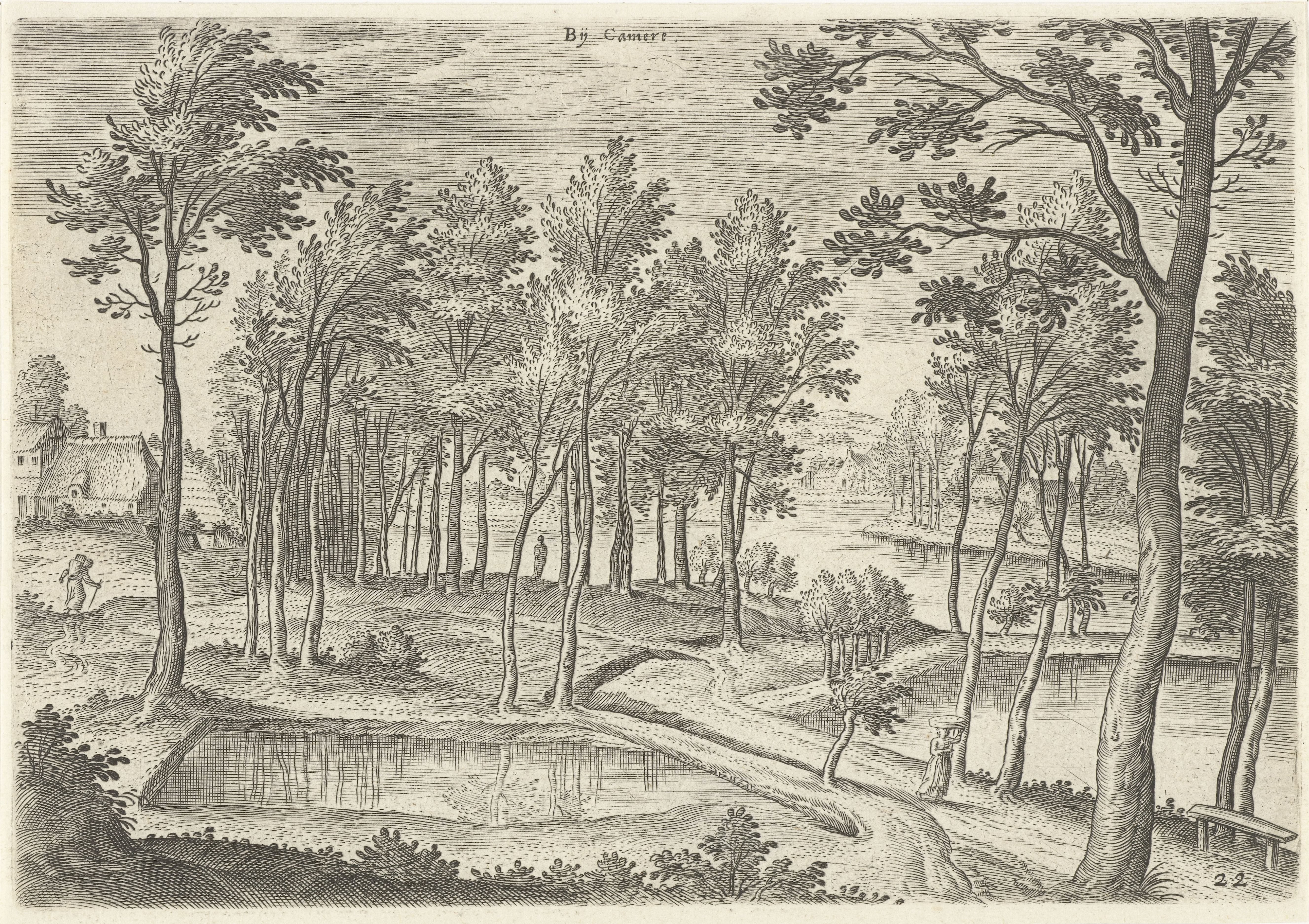 Gezicht op de vijvers van Ter Kameren