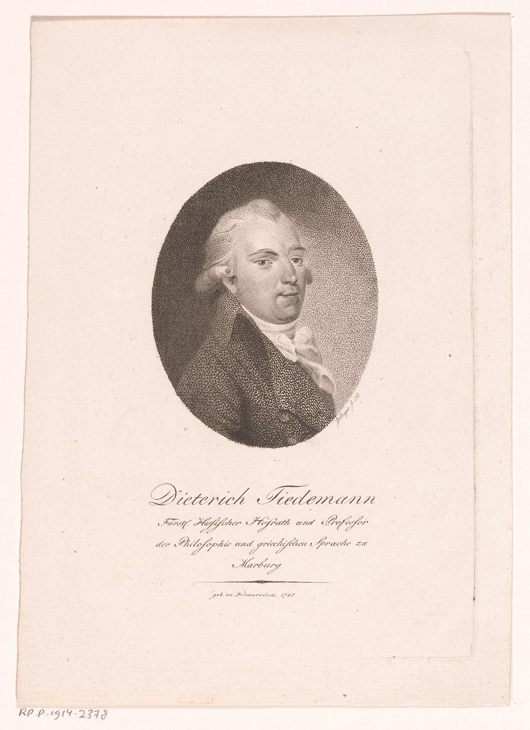 Portret van Dieterich Tiedemann