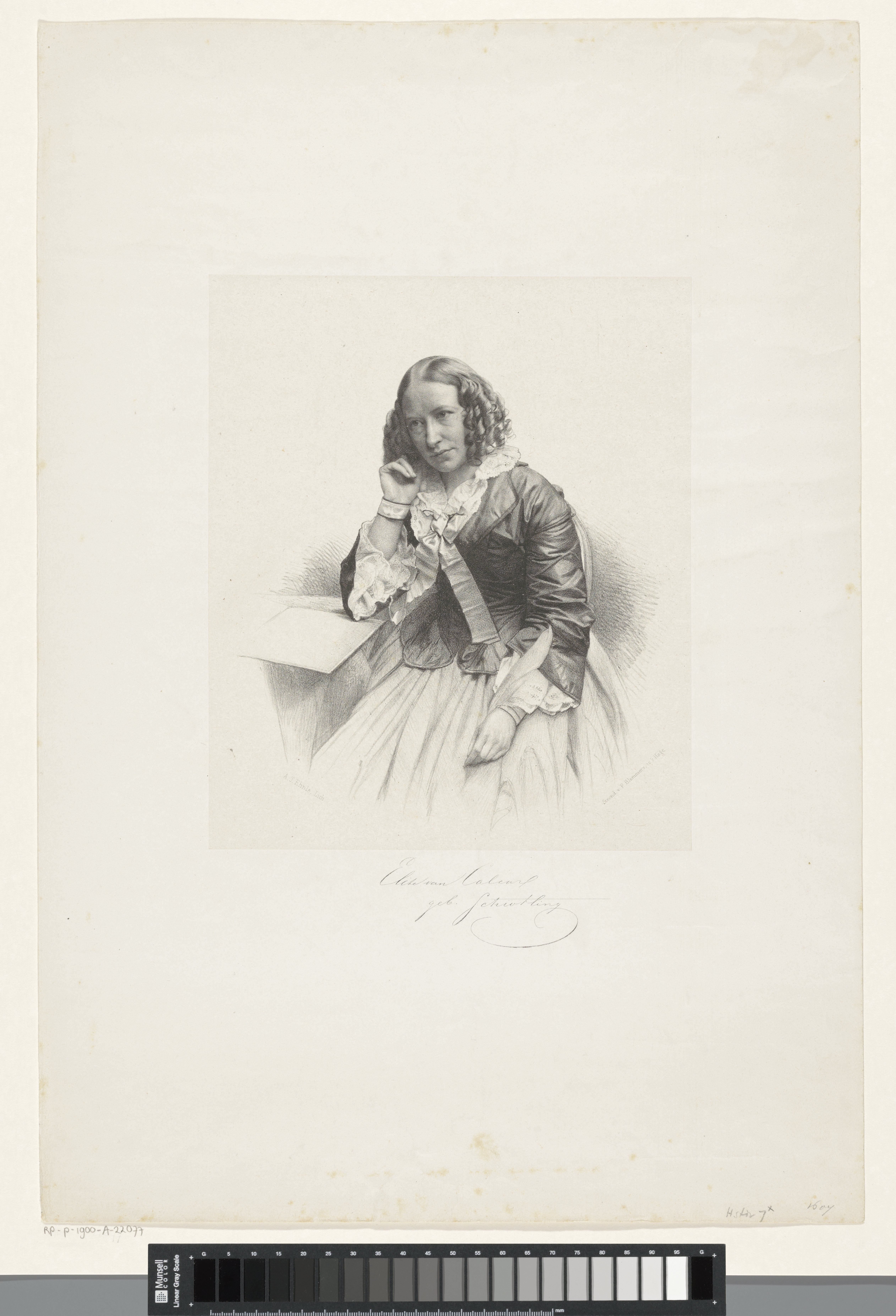 Portret van Elise van Calcar