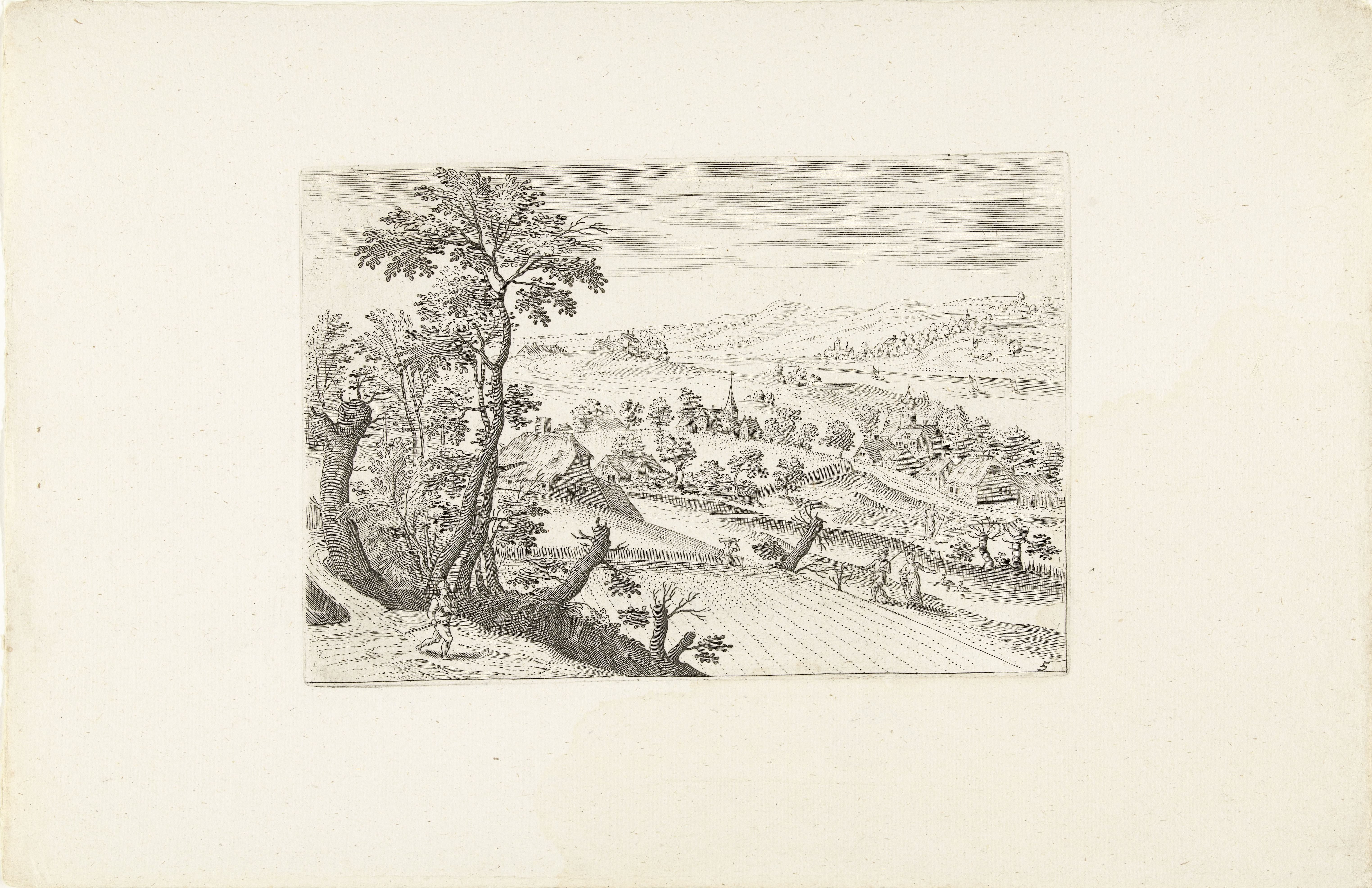 Landschap met een korenveld