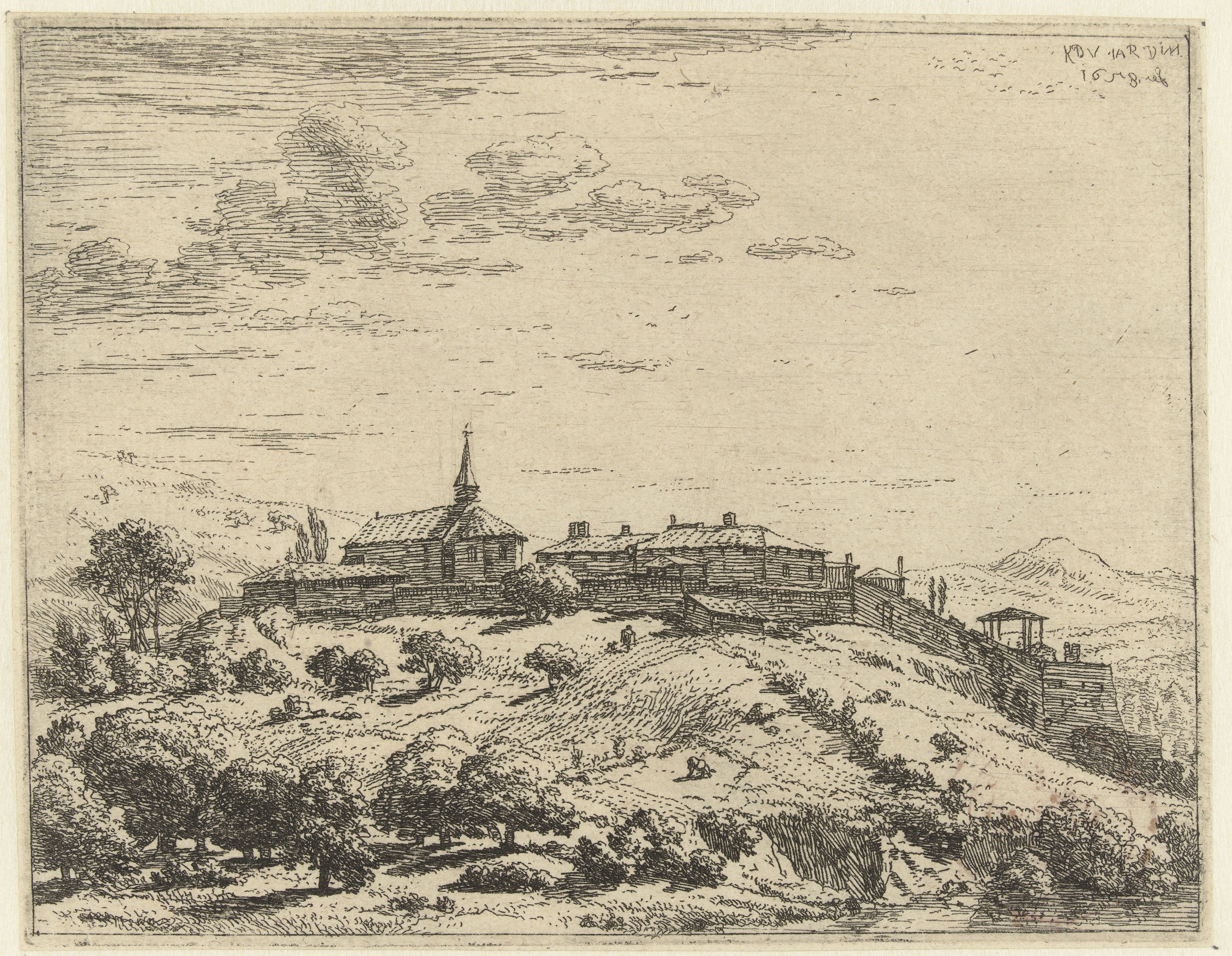 Dorp op een heuvel