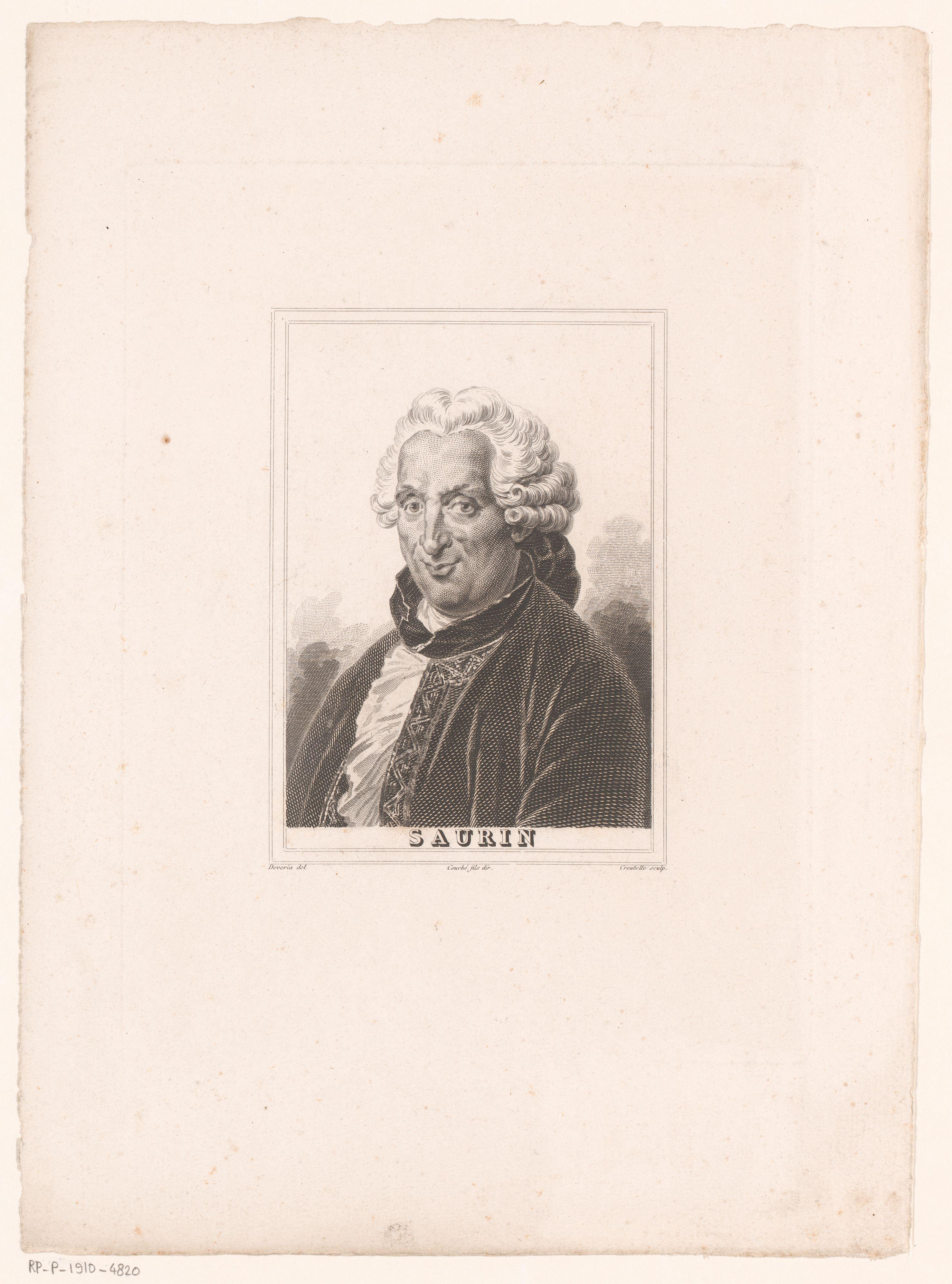 Portret van Bernard-Joseph Saurin