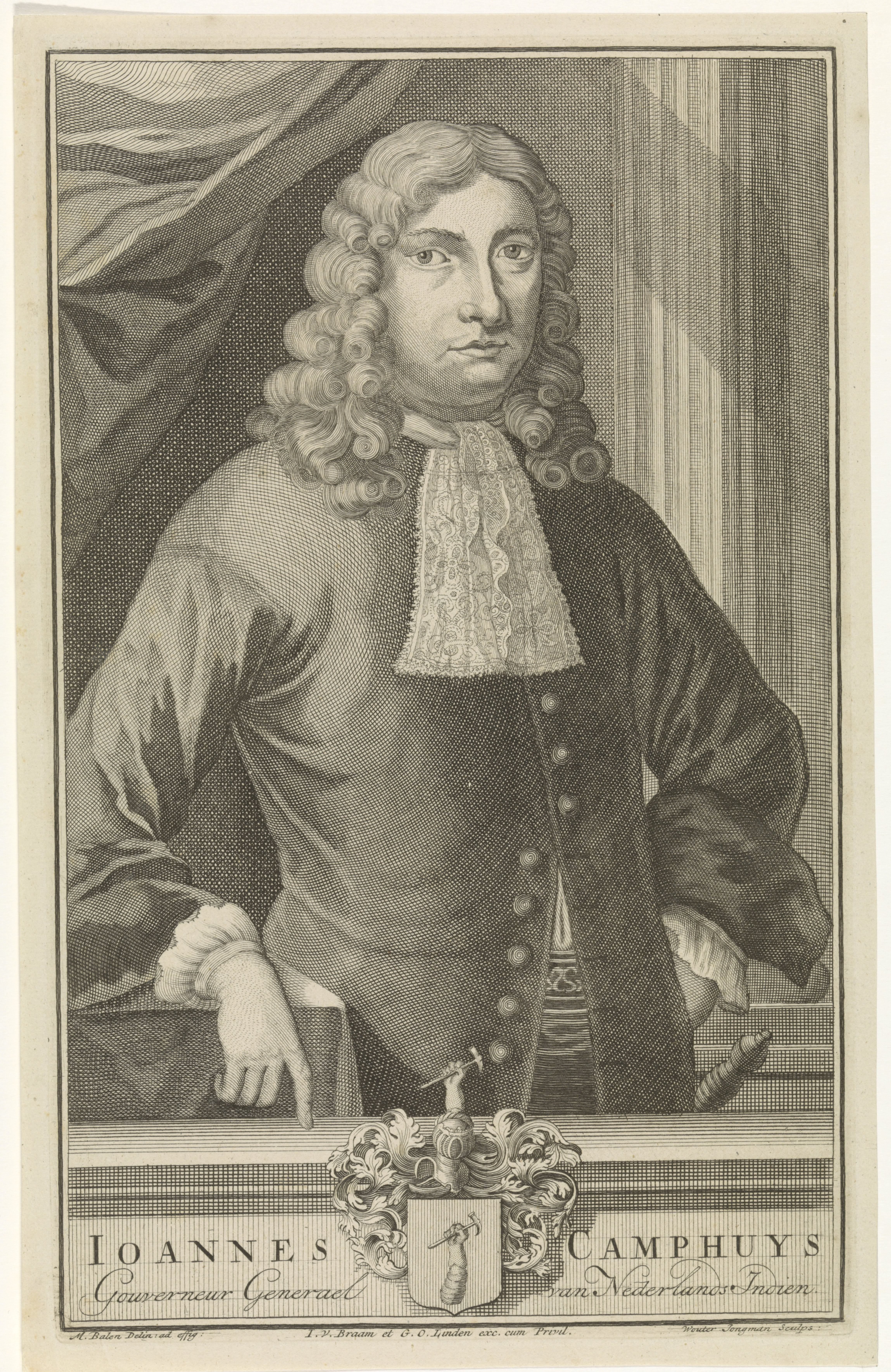 Portret van Johannes Camphuys, gouverneur-generaal van Nederlands-Indië