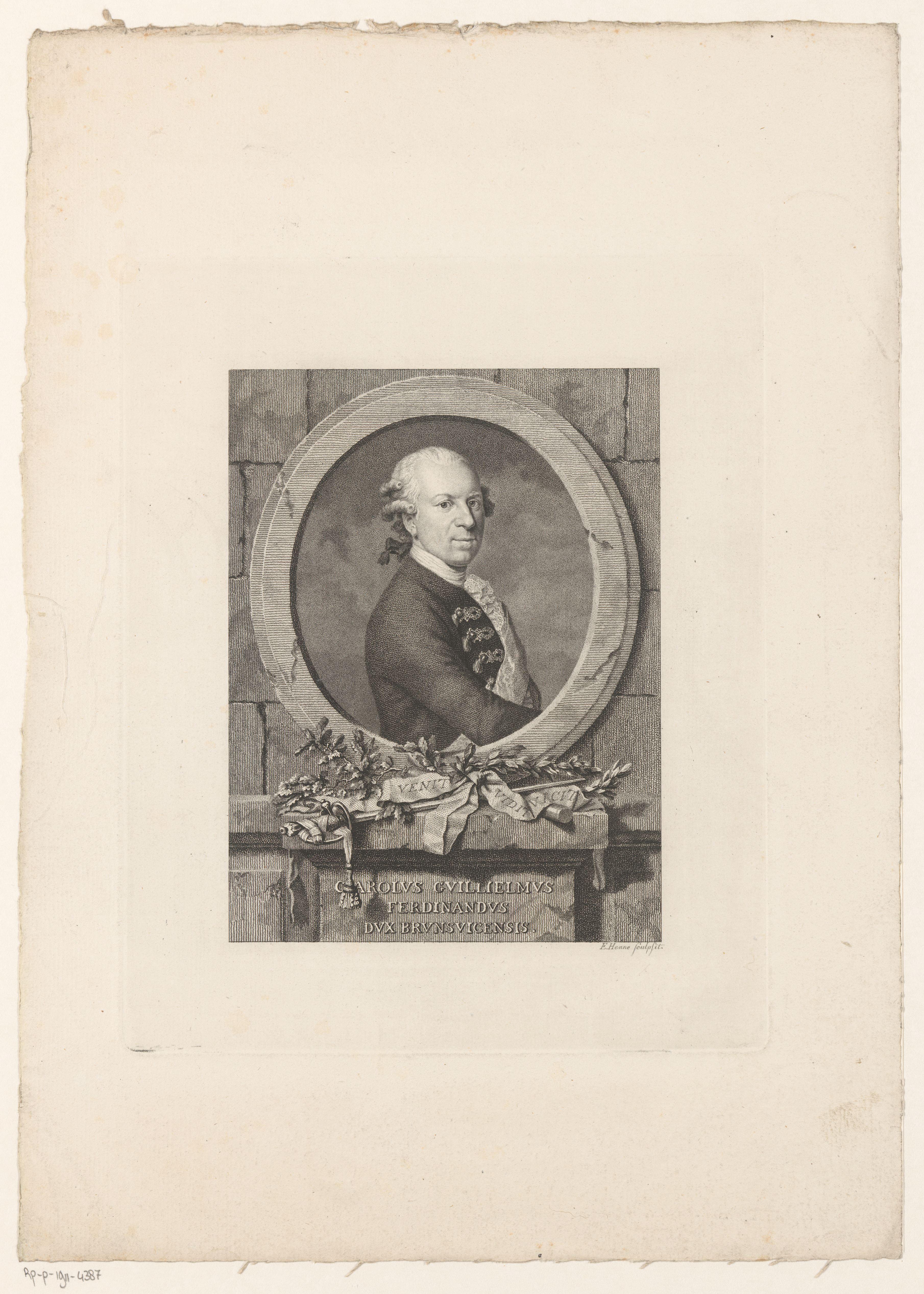 Portret van Karel Willem Ferdinand hertog van Brunswijk-Wolfenbüttel