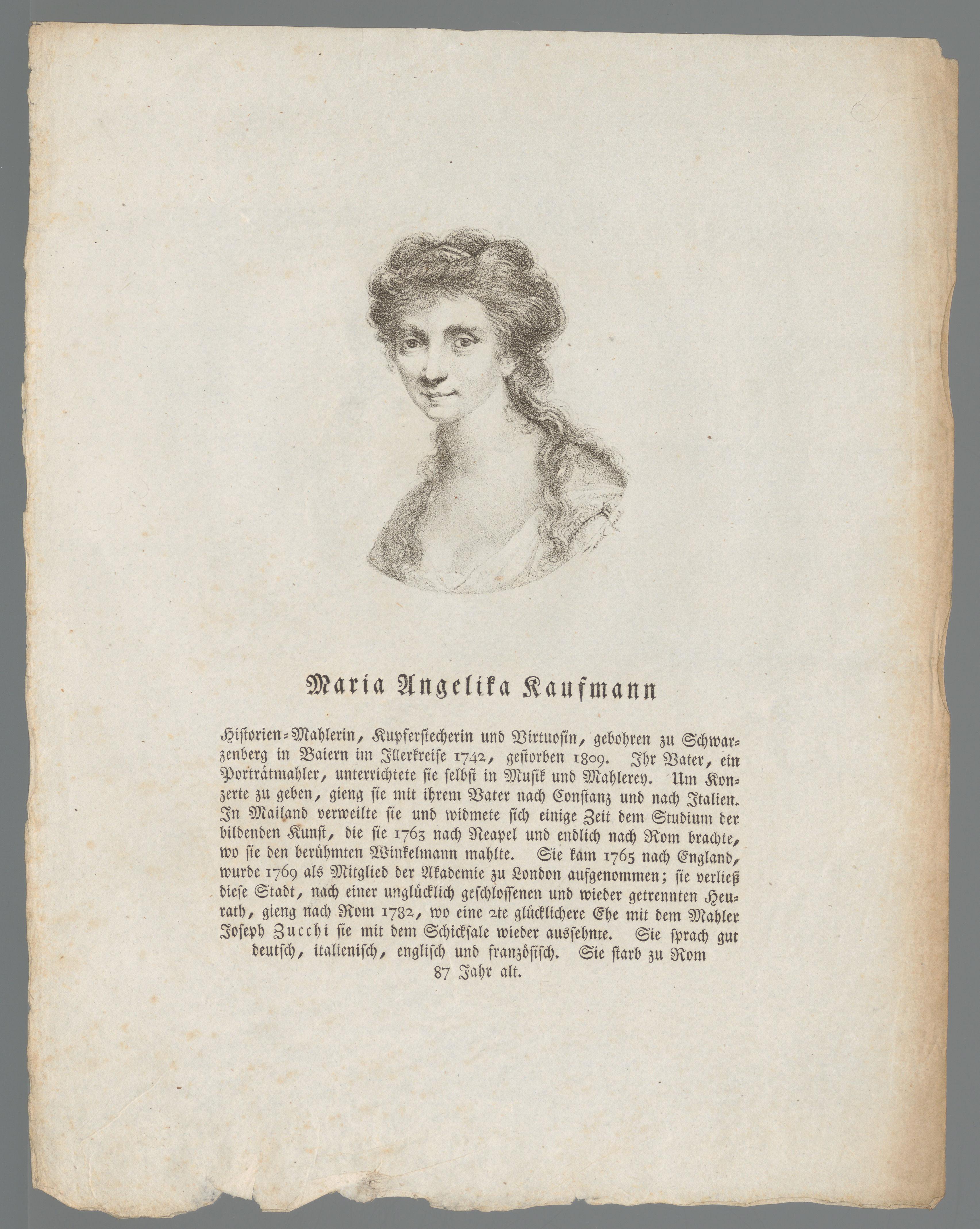 Portret van Angelica Kauffmann