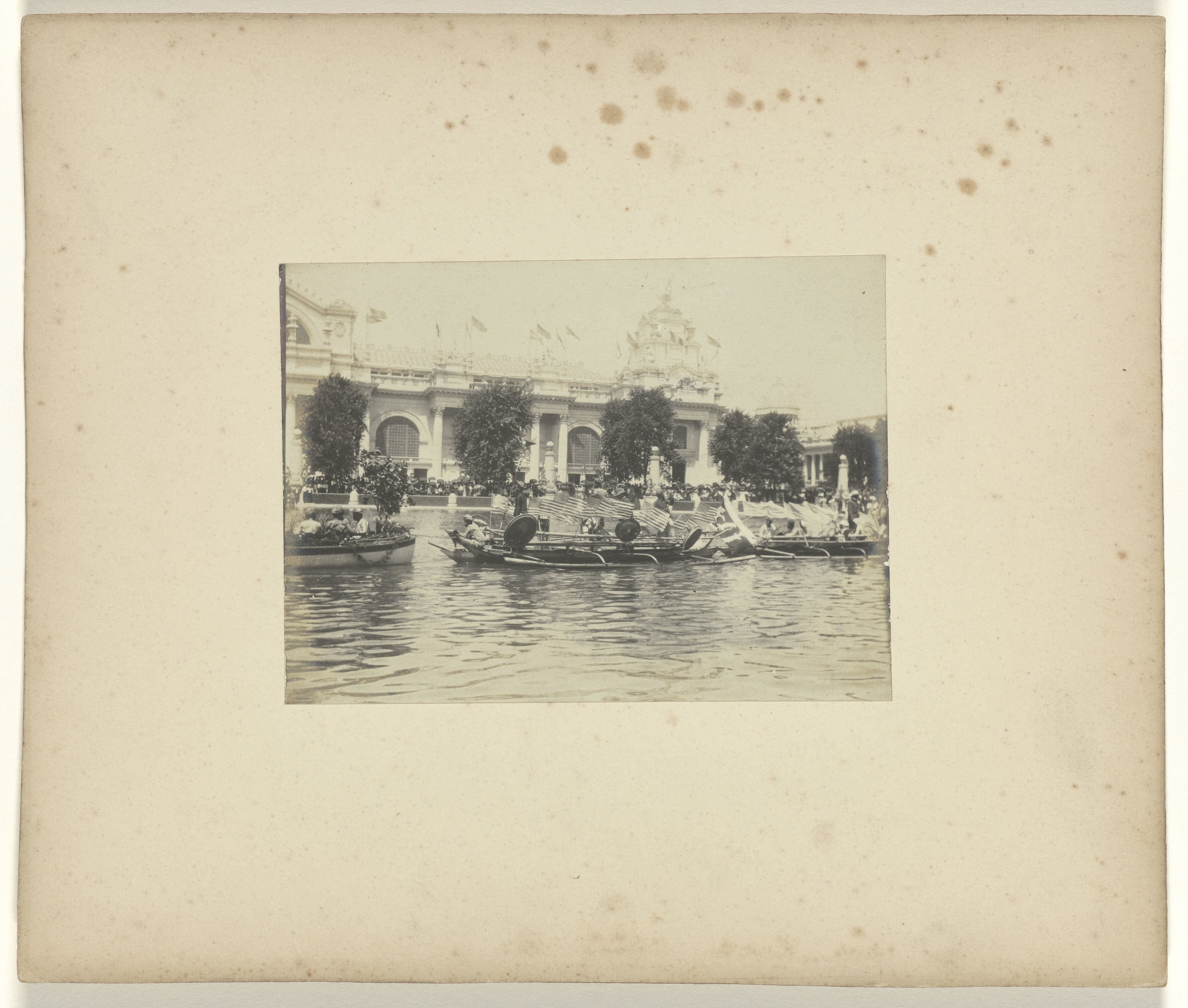 Filipijnse prauwen op de wereldtentoonstelling in St. Louis (Louisiana Purchase Exposition), 1904