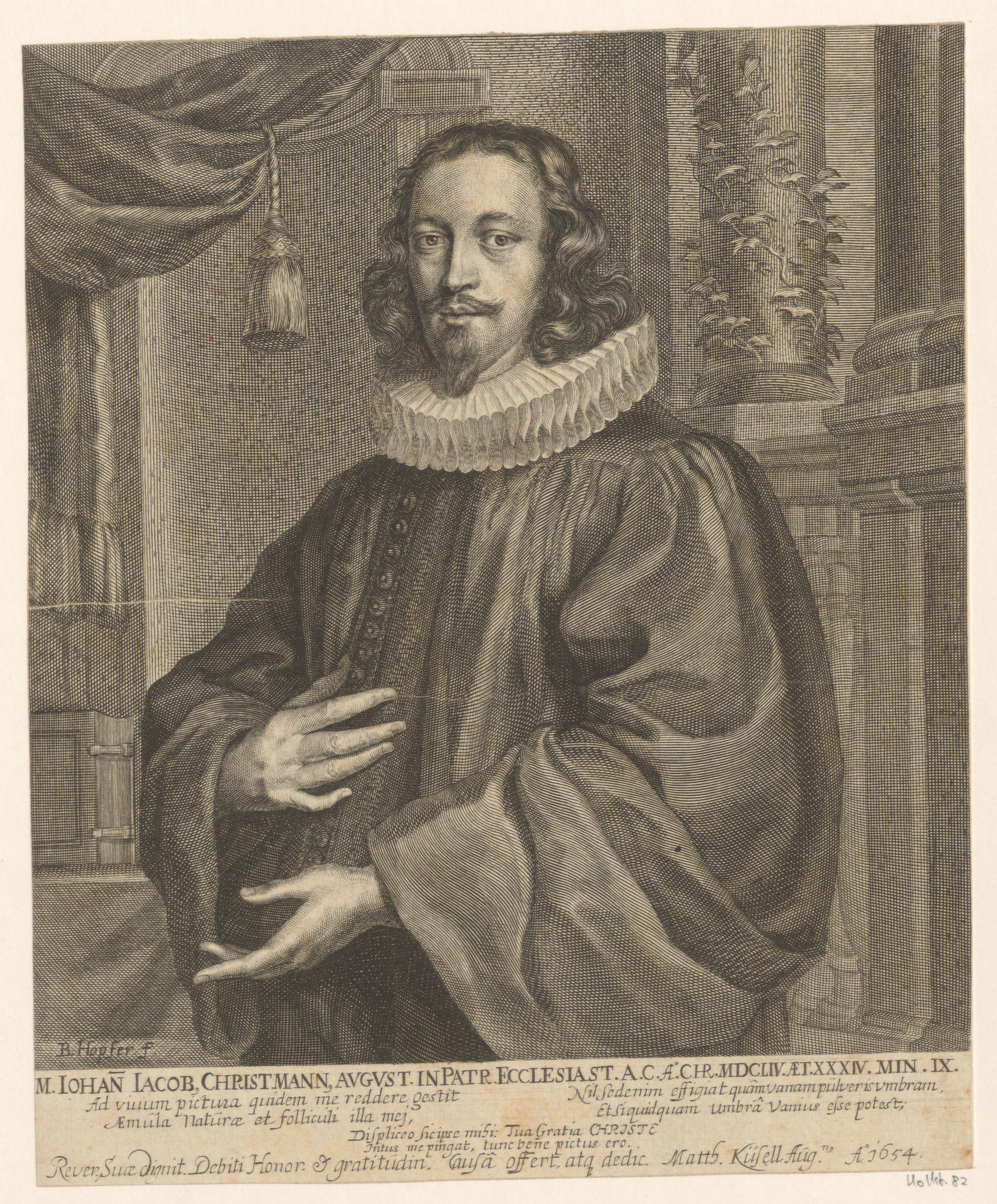 Portret van Johann Jacob Christmann