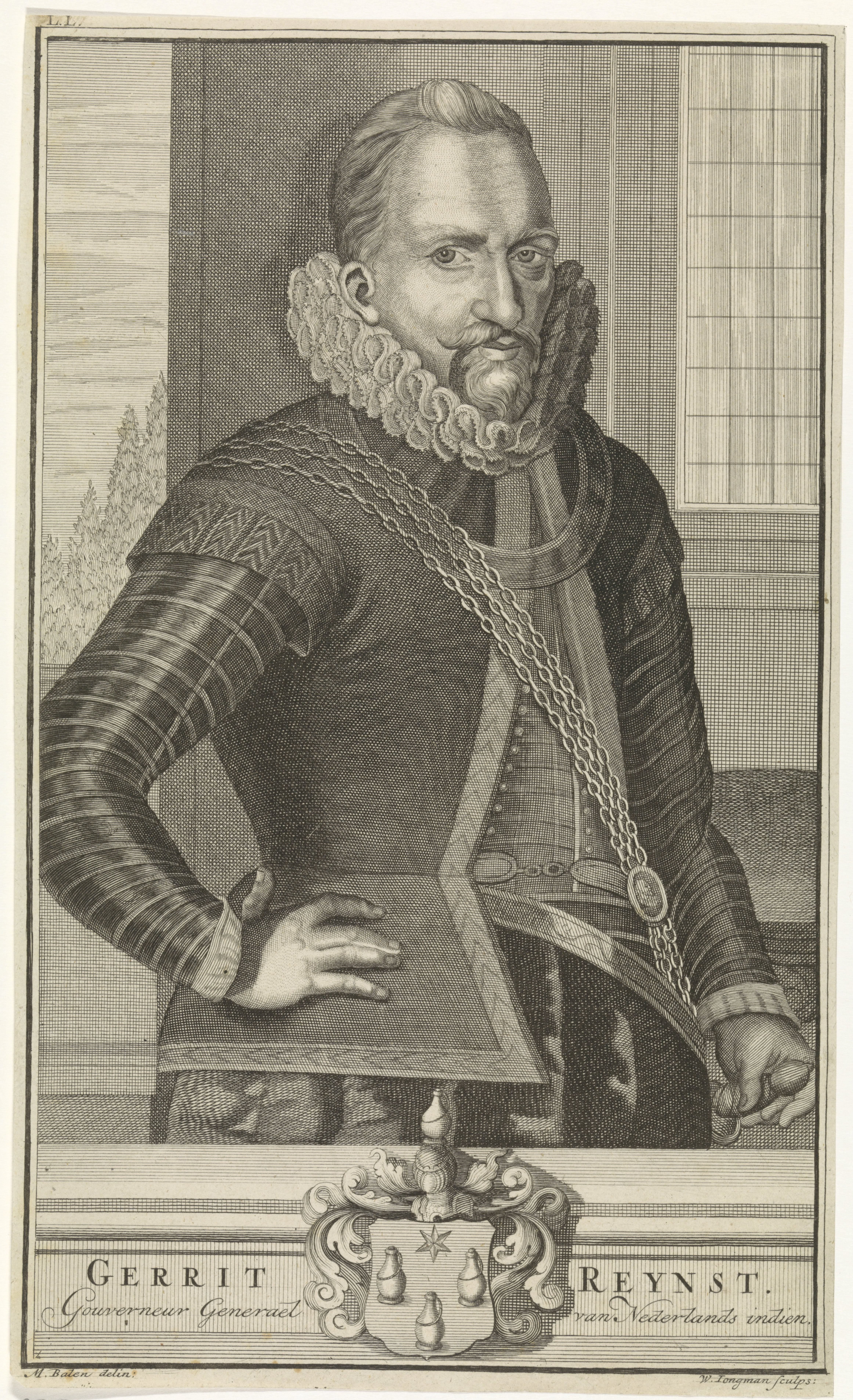 Portret van Gerrit Reynst, gouverneur-generaal van Nederlands-Indië
