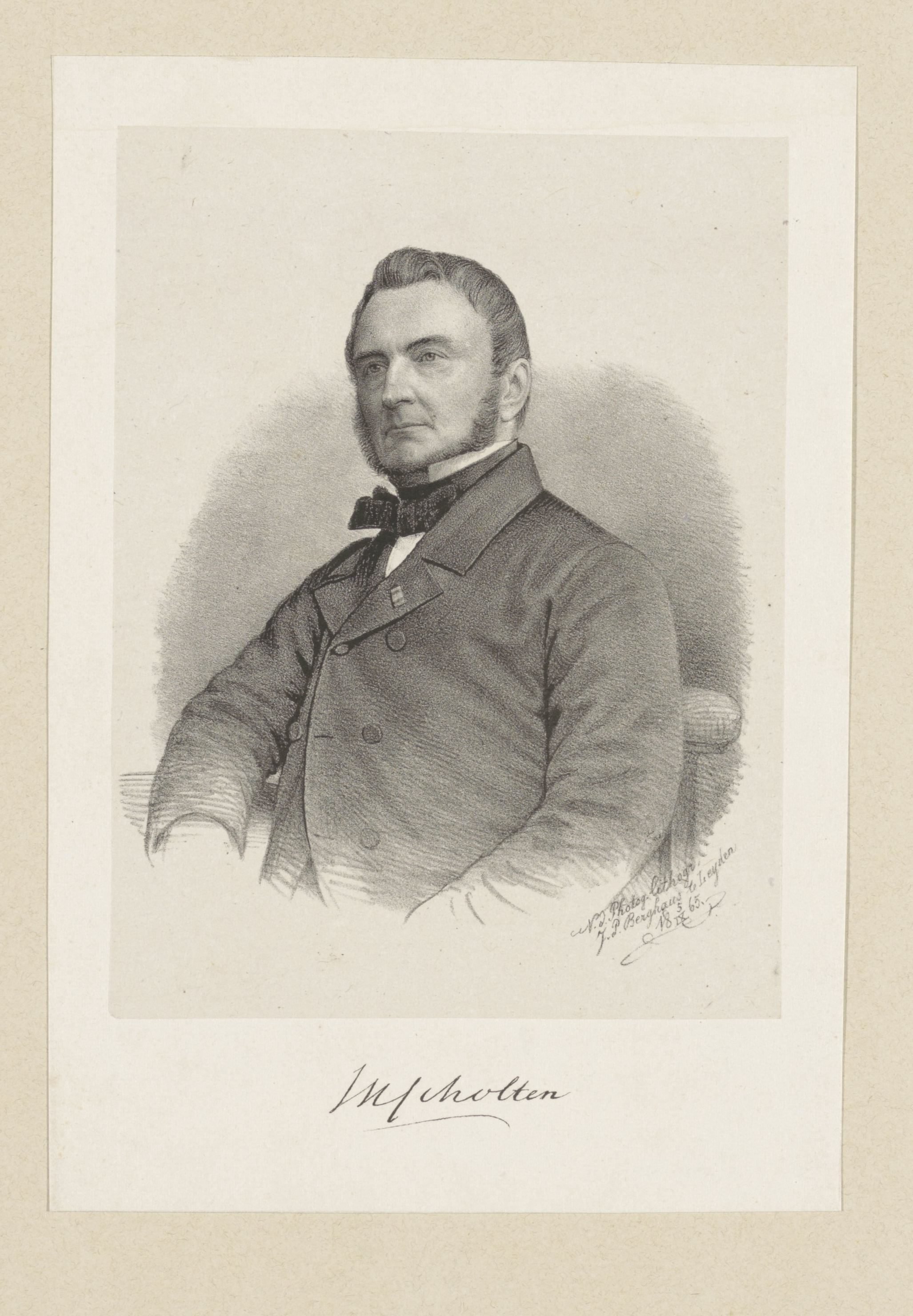 Portret van Johannes Henricus Scholten