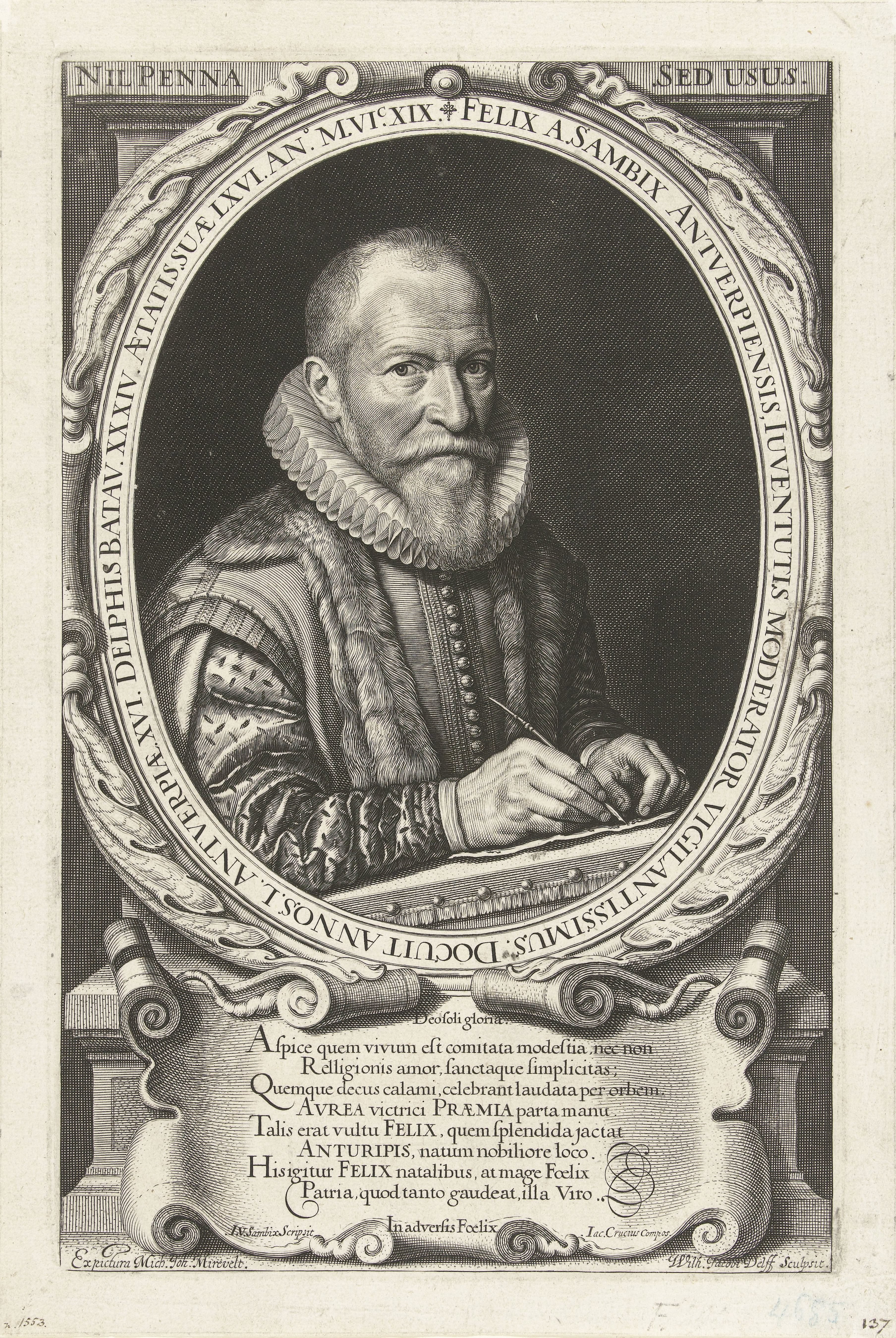 Portret van Felix van Sambix op 66-jarige leeftijd