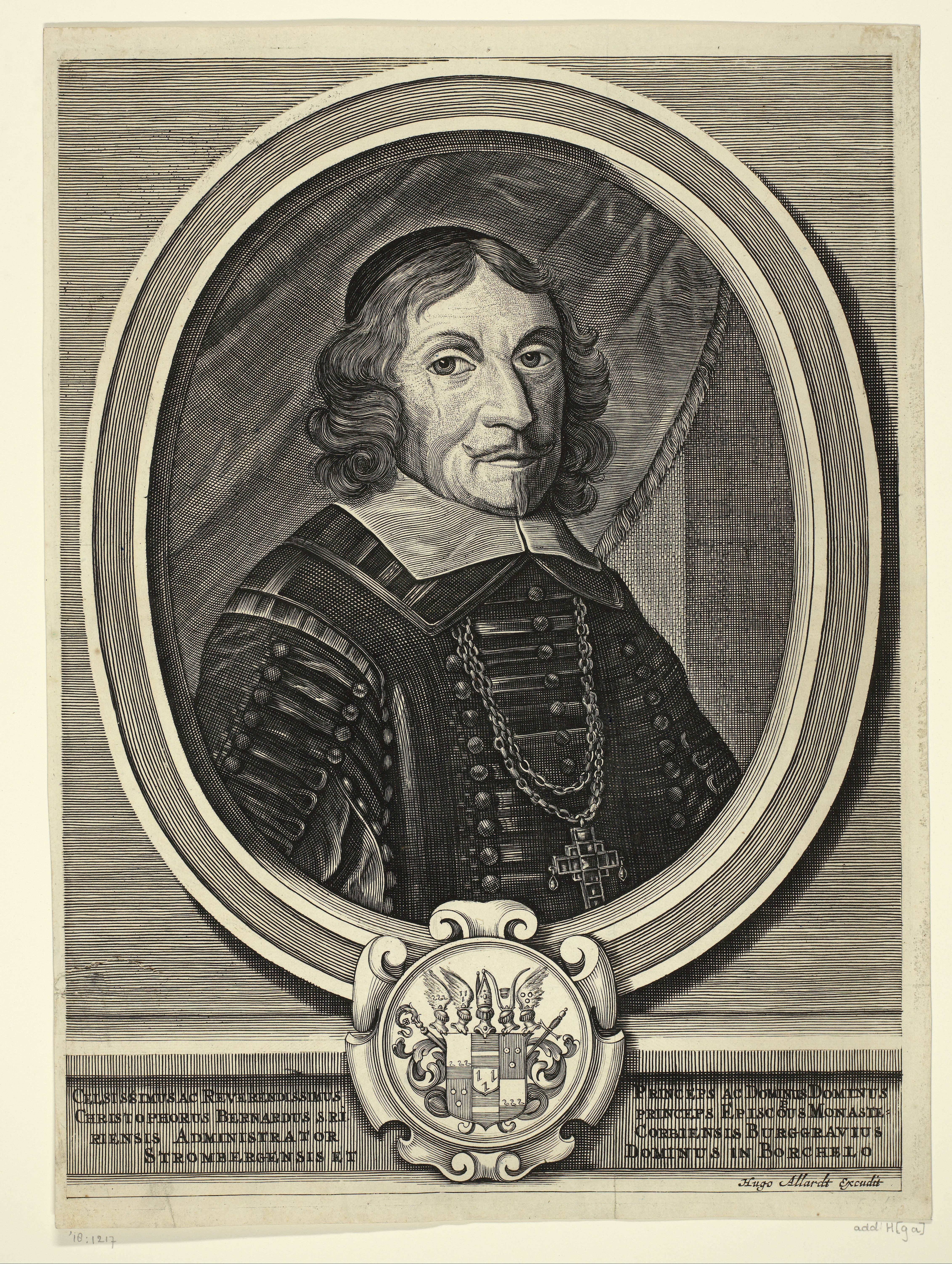Portret van Christoph Bernard von Galen, bisschop van Munster