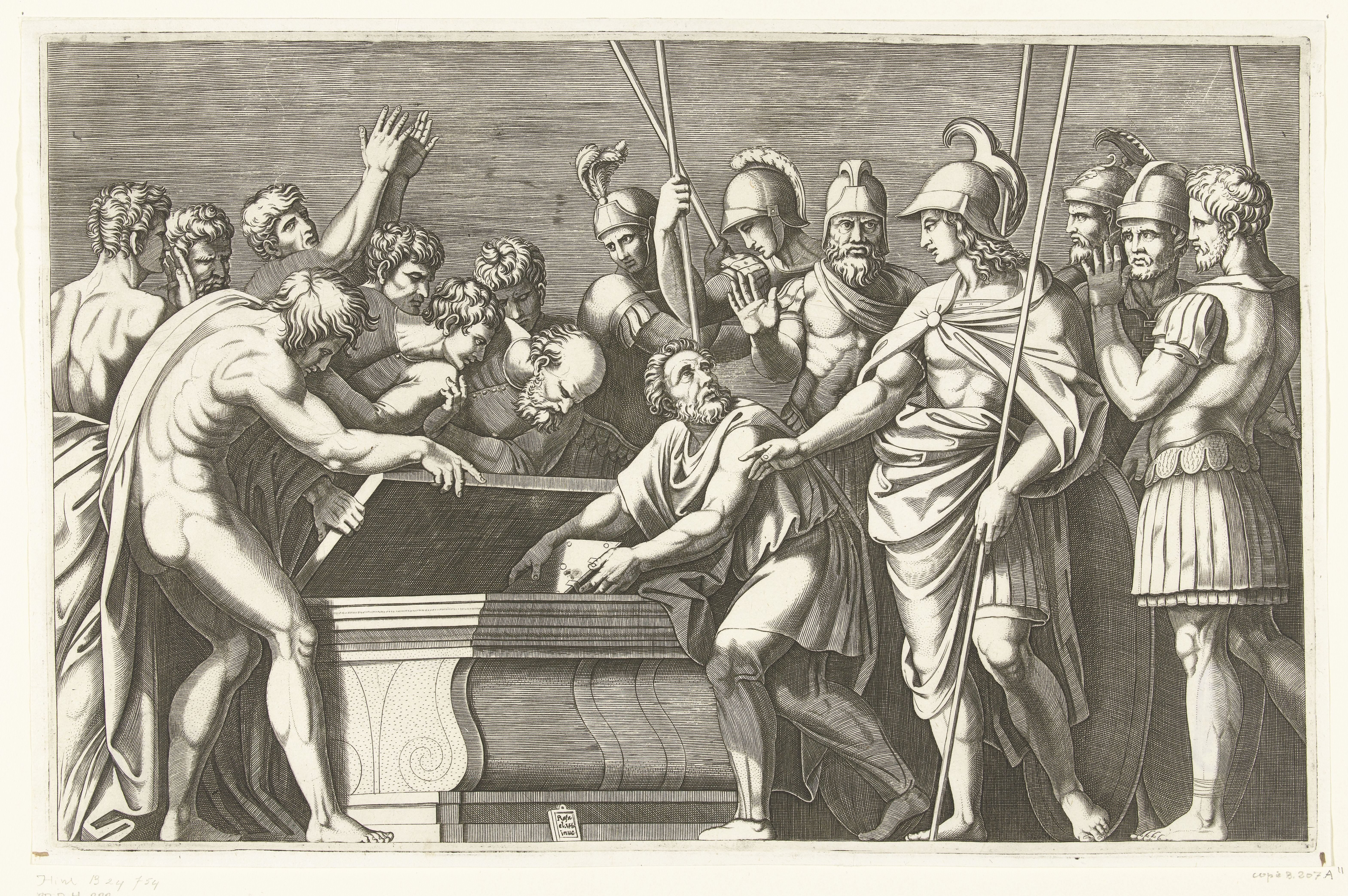 Alexander de Grote laat de werken van Homerus veilig opbergen