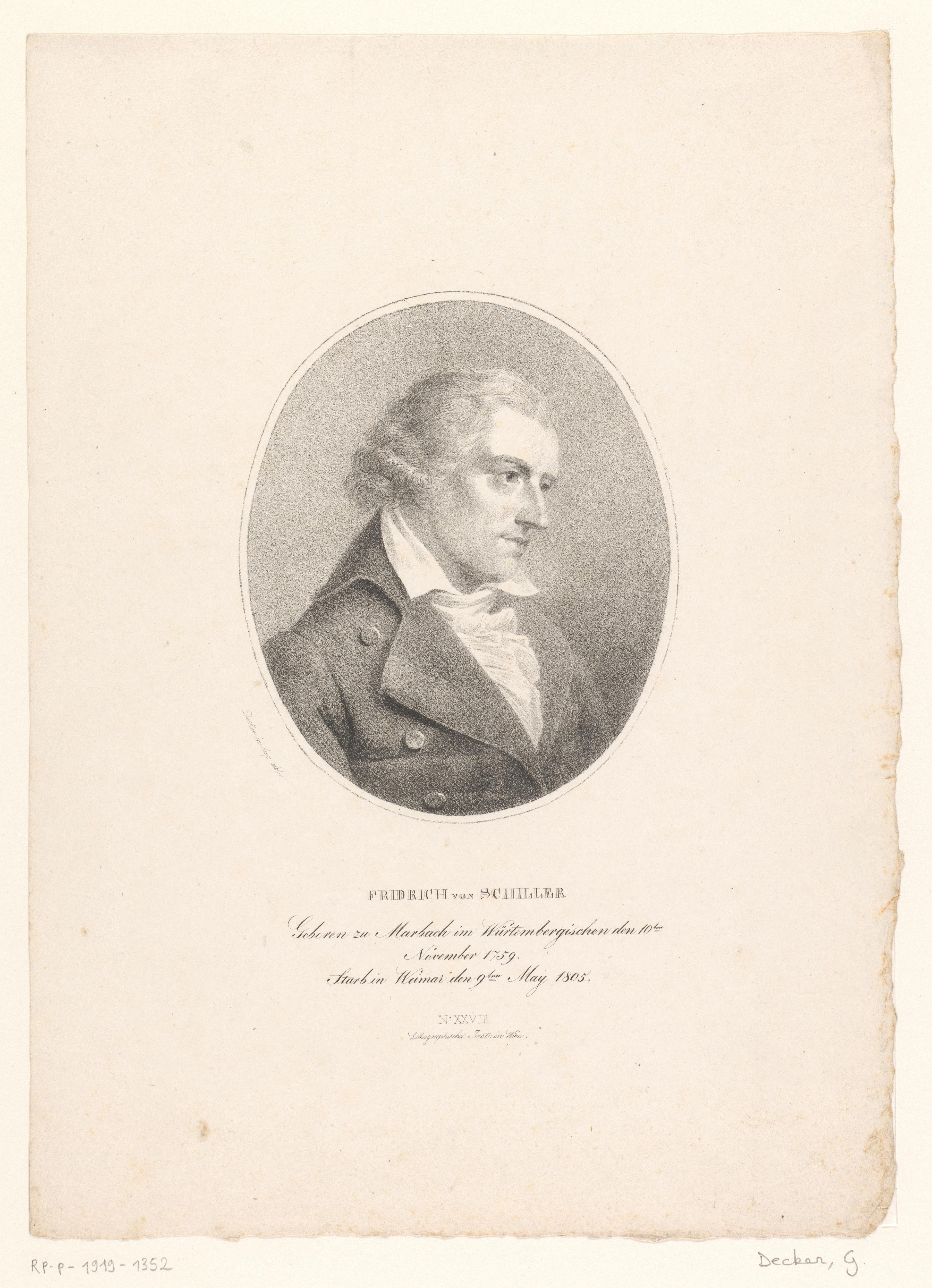 Portret van Friedrich von Schiller