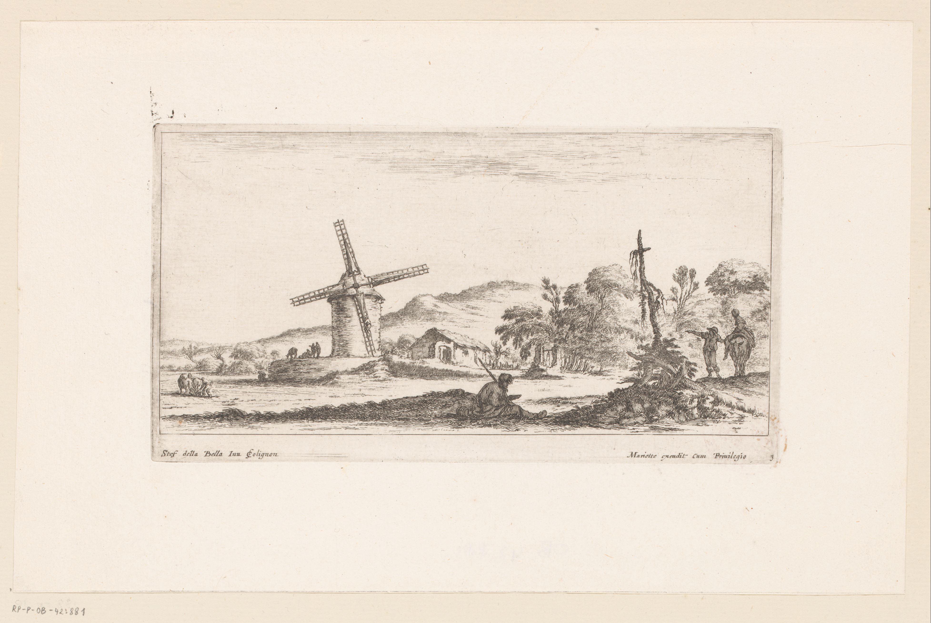 Landschap met molen