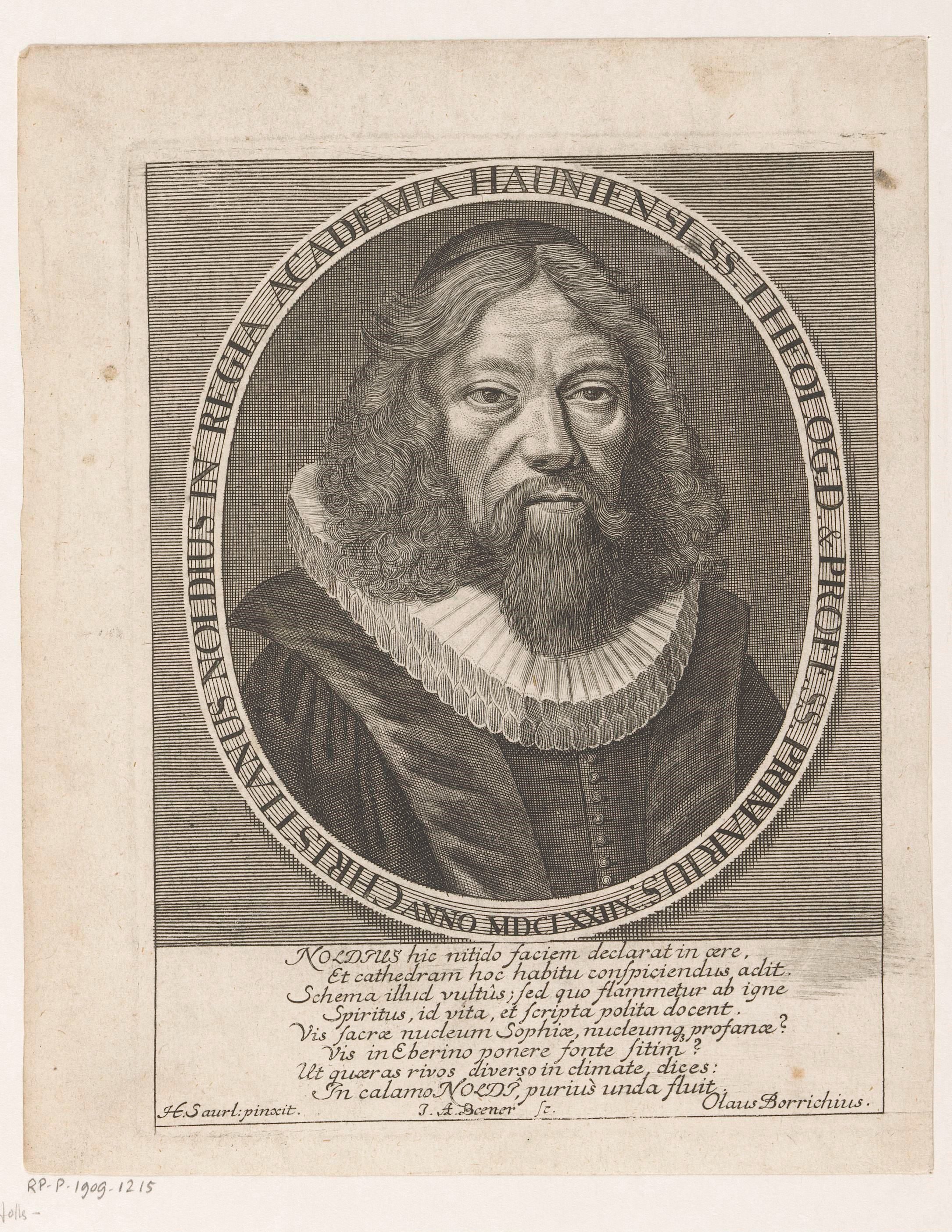 Portret van Christianus Nold