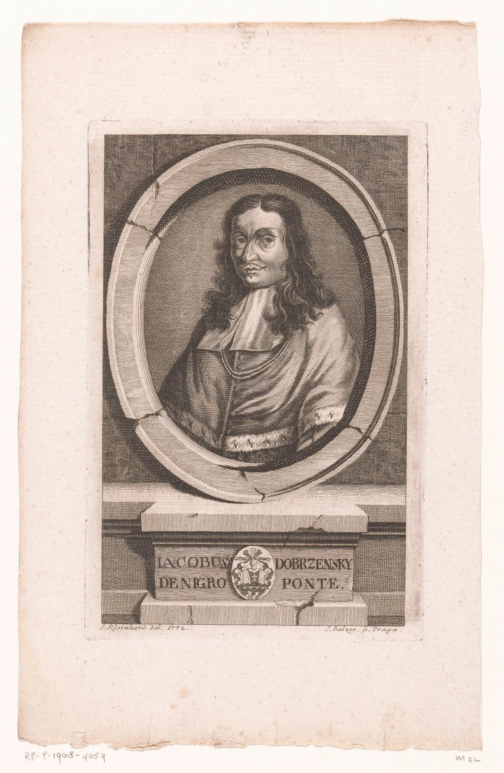 Portret van Jacobus Johannes Wenceslaus Dobrzensky