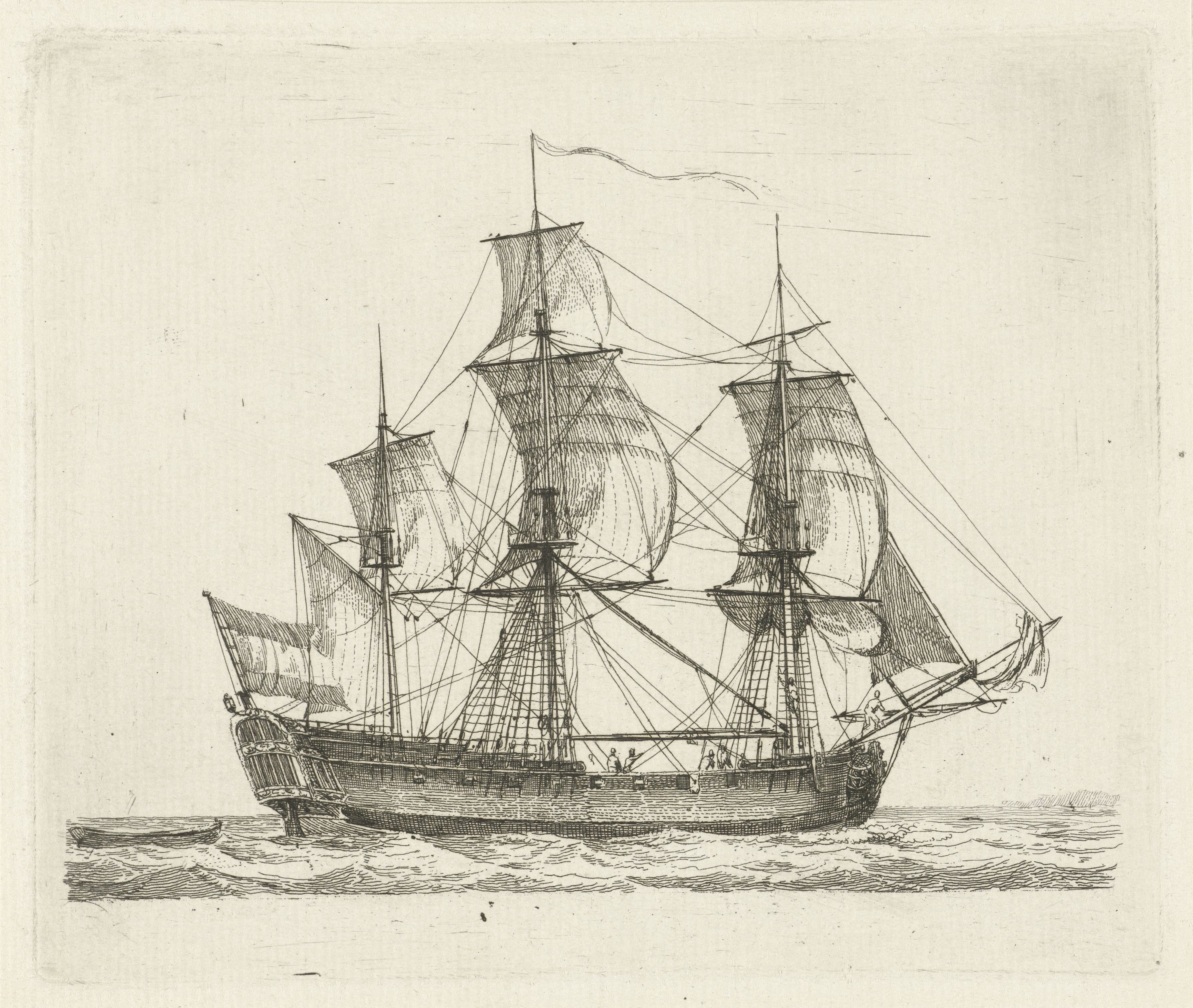 Driemaster met vlag