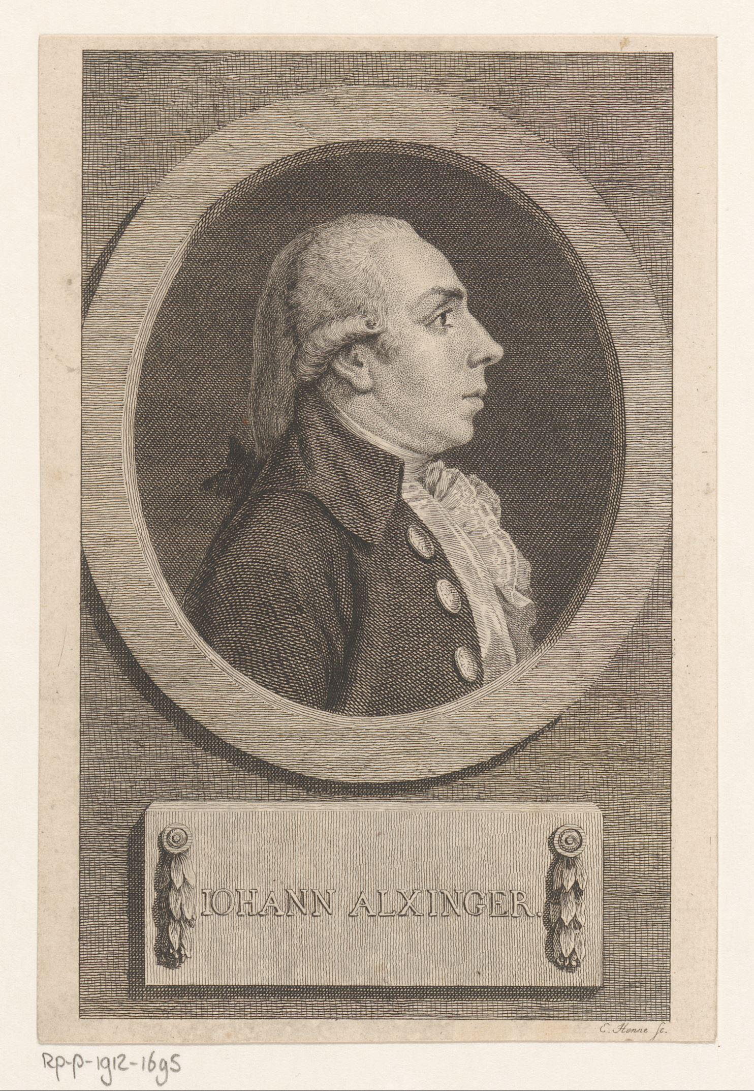 Portret van Johann Baptist Edler von Alxinger