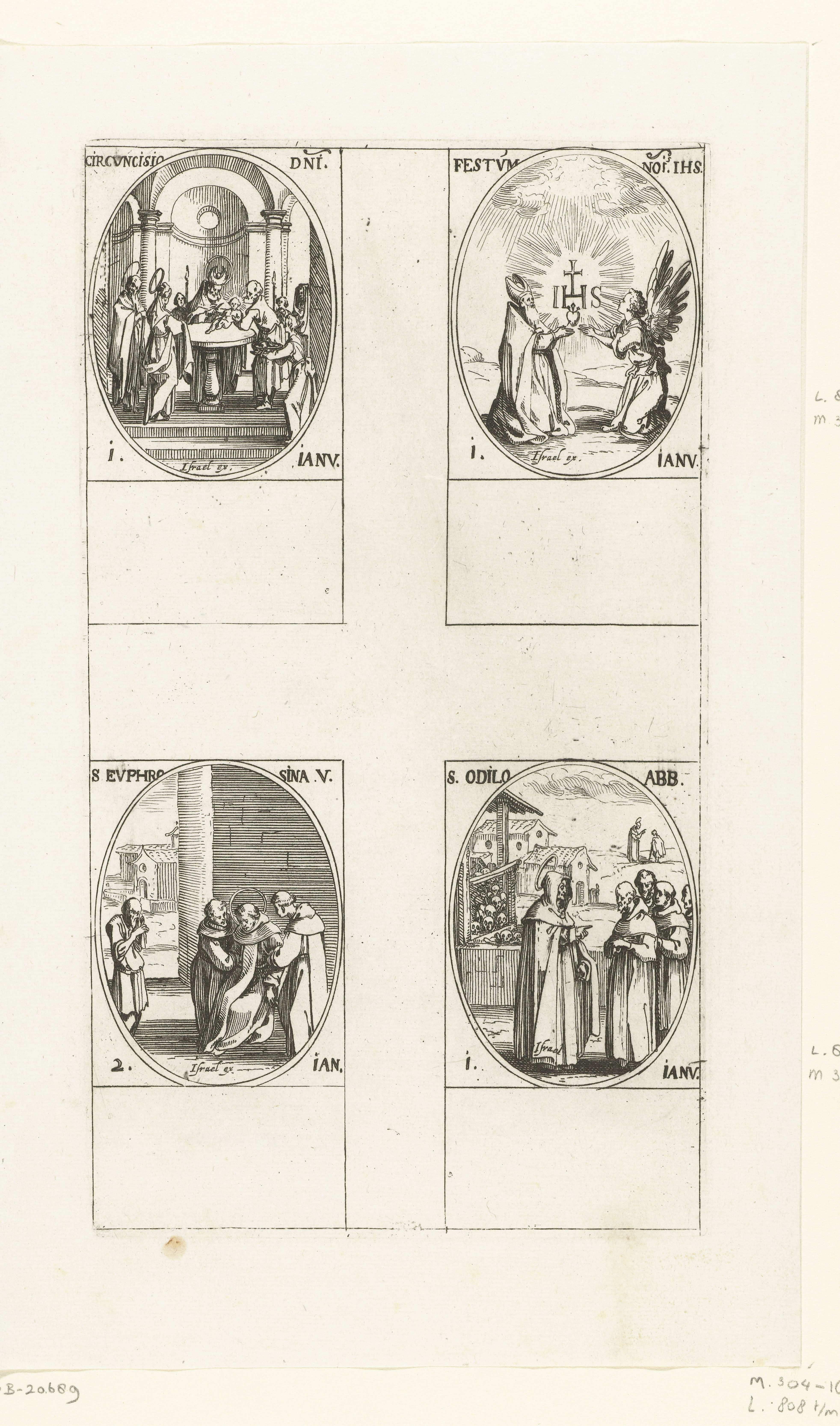 Besnijdenis van Christus, Verering van Christus' naam, Heilige Odilo van Cluny, Heilige Euphrosyna van Alexandrië (1-2 januari)