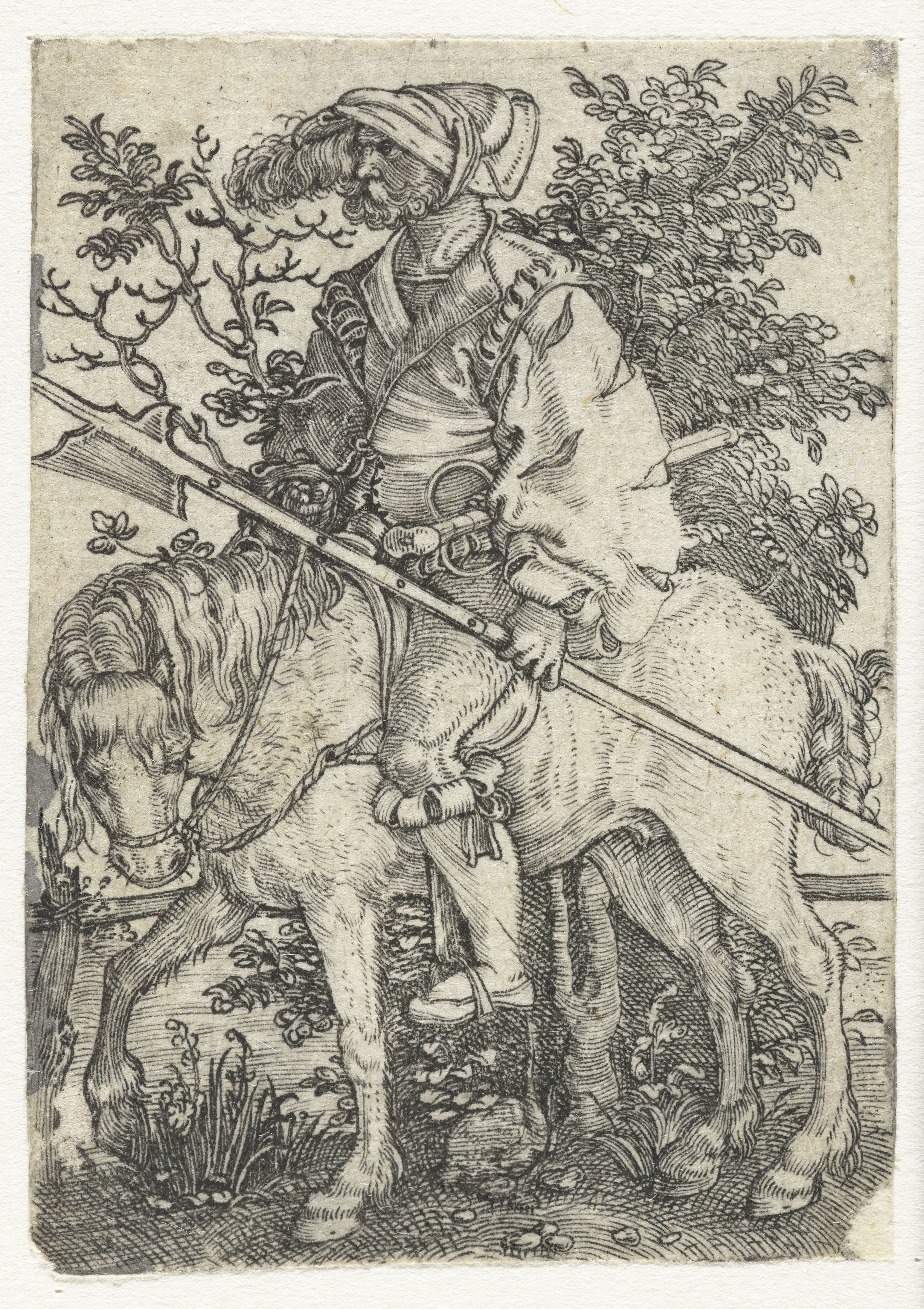Hellebaardier te paard