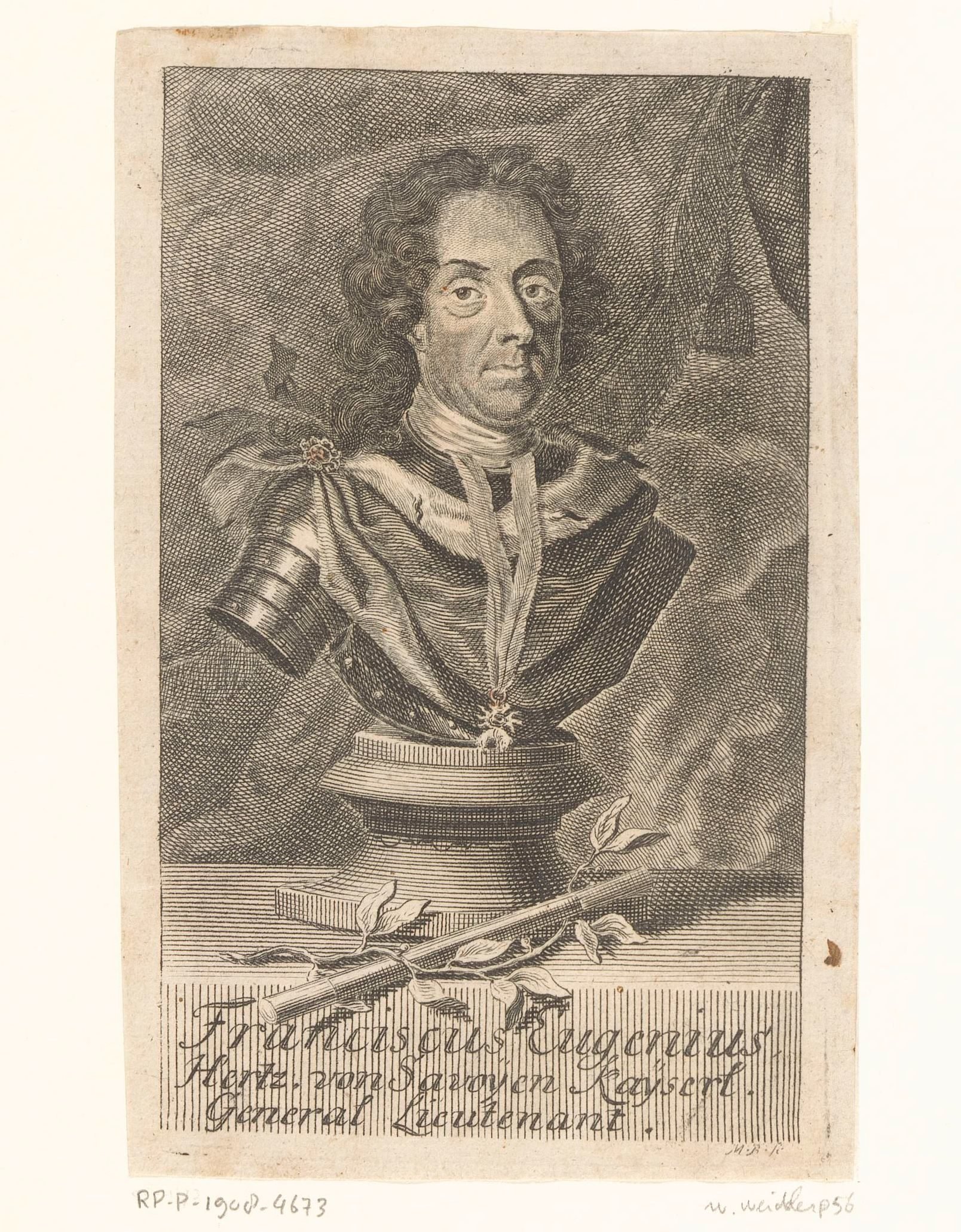 Portretbuste van Eugenius van Savoye