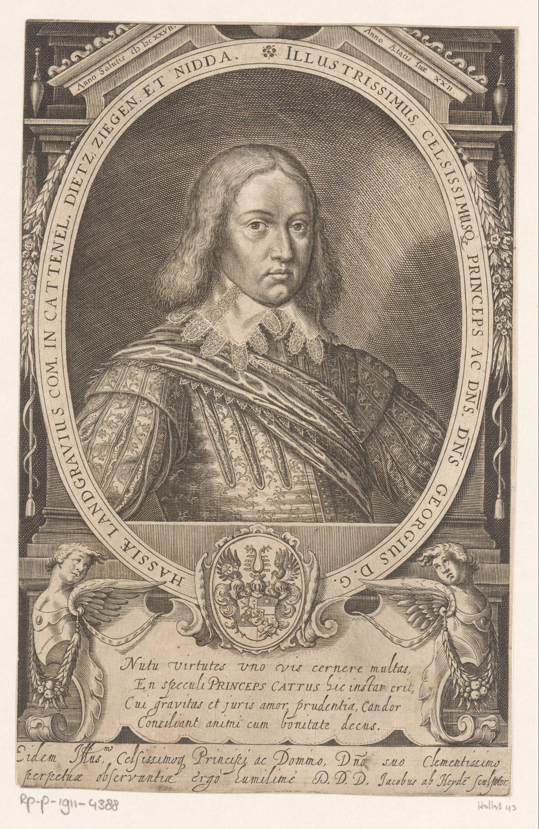 Portret van Georg II von Hessen-Darmstadt op 22-jarige leeftijd
