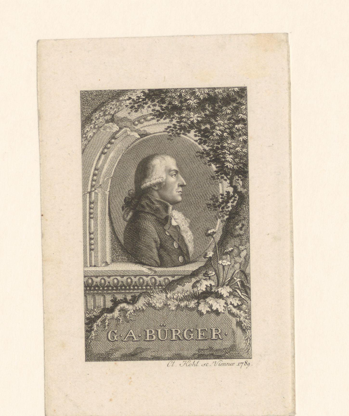 Portret van Gottfried August Bürger