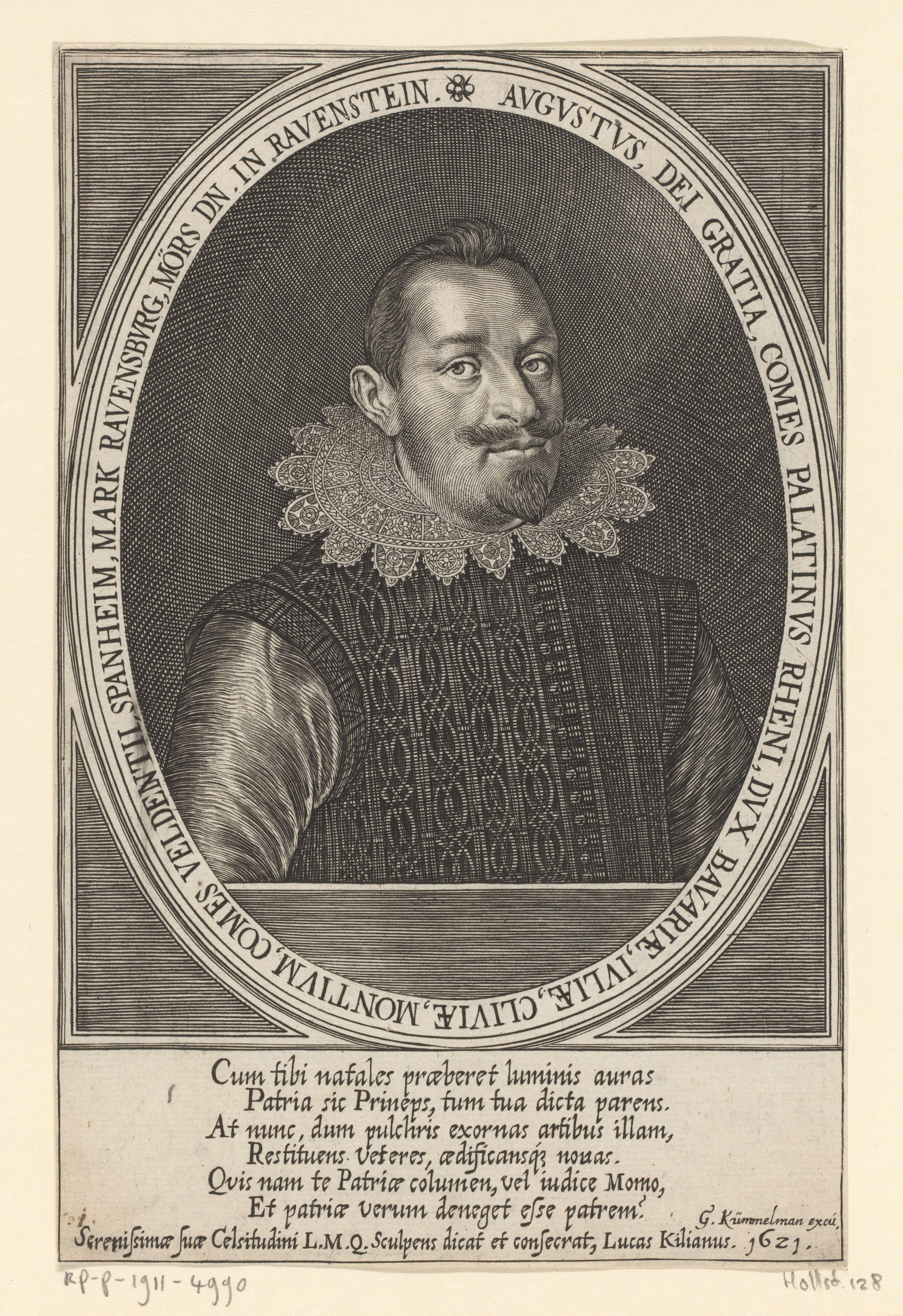 Portret van August graaf van Pfalz-Sulzbach