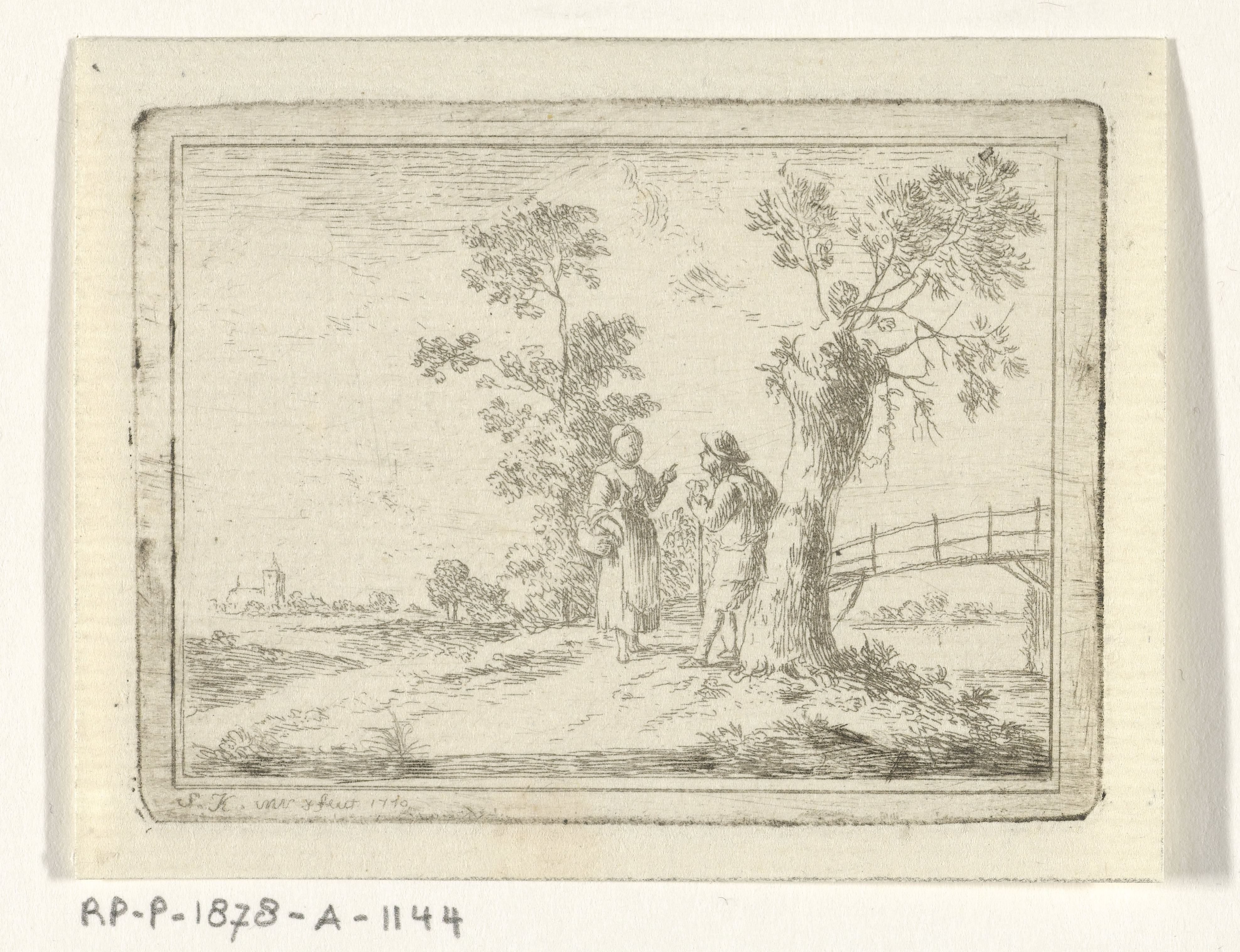 Man en vrouw in een landschap