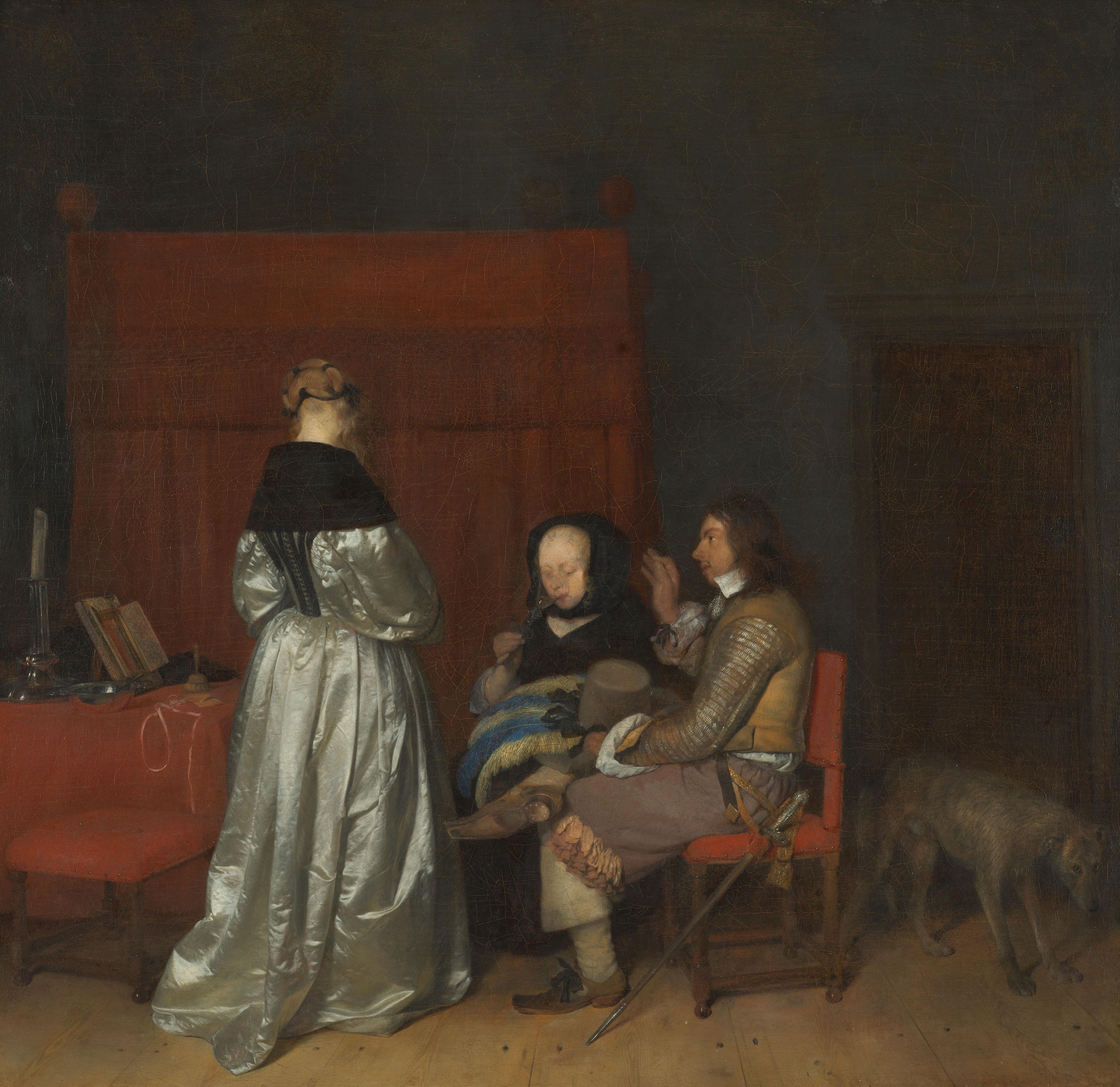 Galante conversatie, bekend als ‘De vaderlijke vermaning’