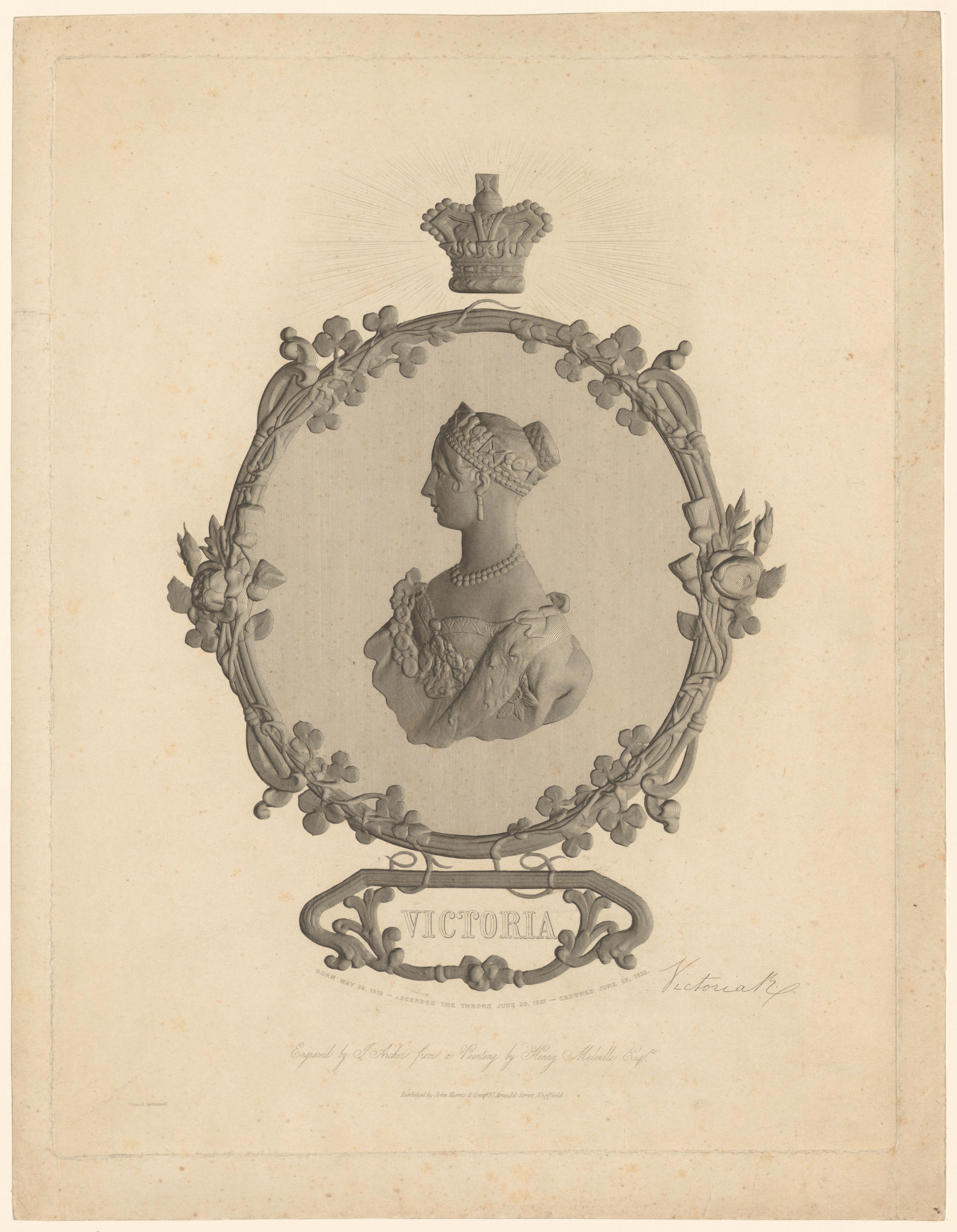 Portret van koningin Victoria van het Verenigd Koninkrijk