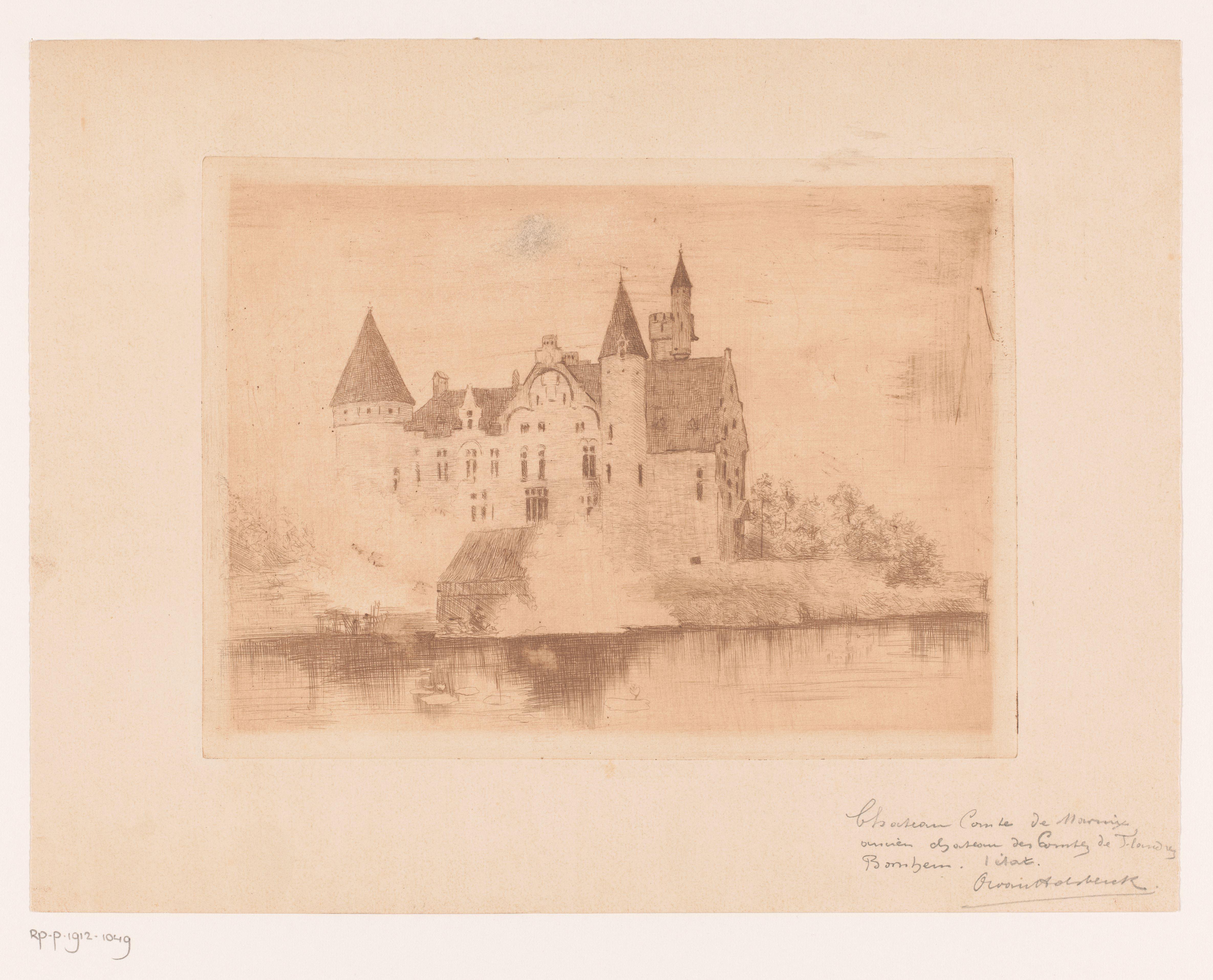 Gezicht op het kasteel Marnix de Sainte-Aldegonde in Bornem