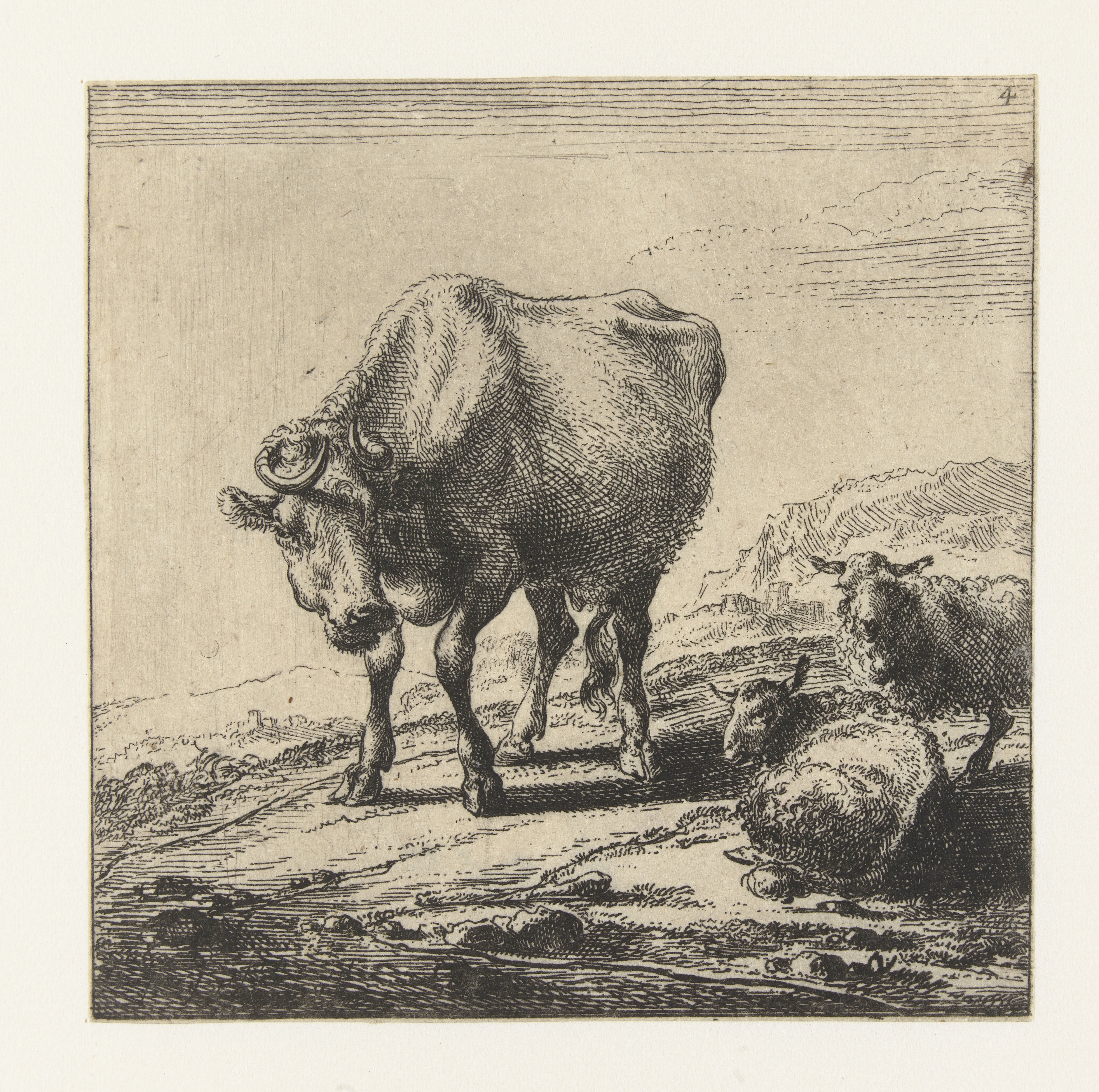 Koe en twee schapen